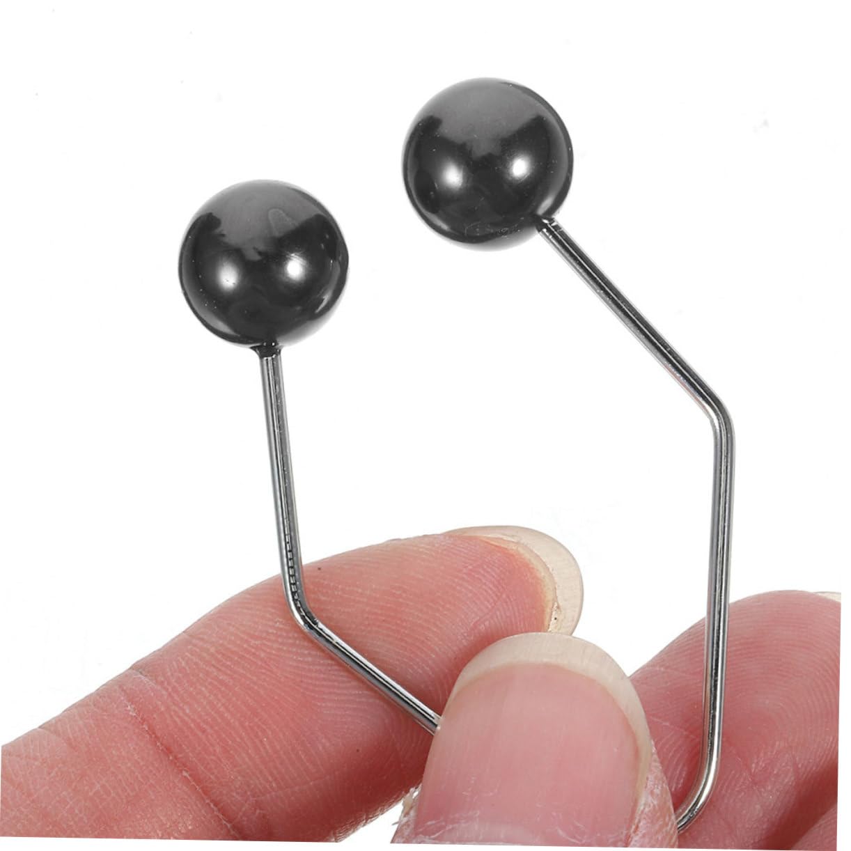 IPetBoom 2 Pairs Metal Dimple Maker Clip - Cheek Trainer for Natural Dimples, Facial Exercise & Smile Enhancement (Alloy Black) | Perfect for Beauty Enthusiasts & Cosplay Makeup