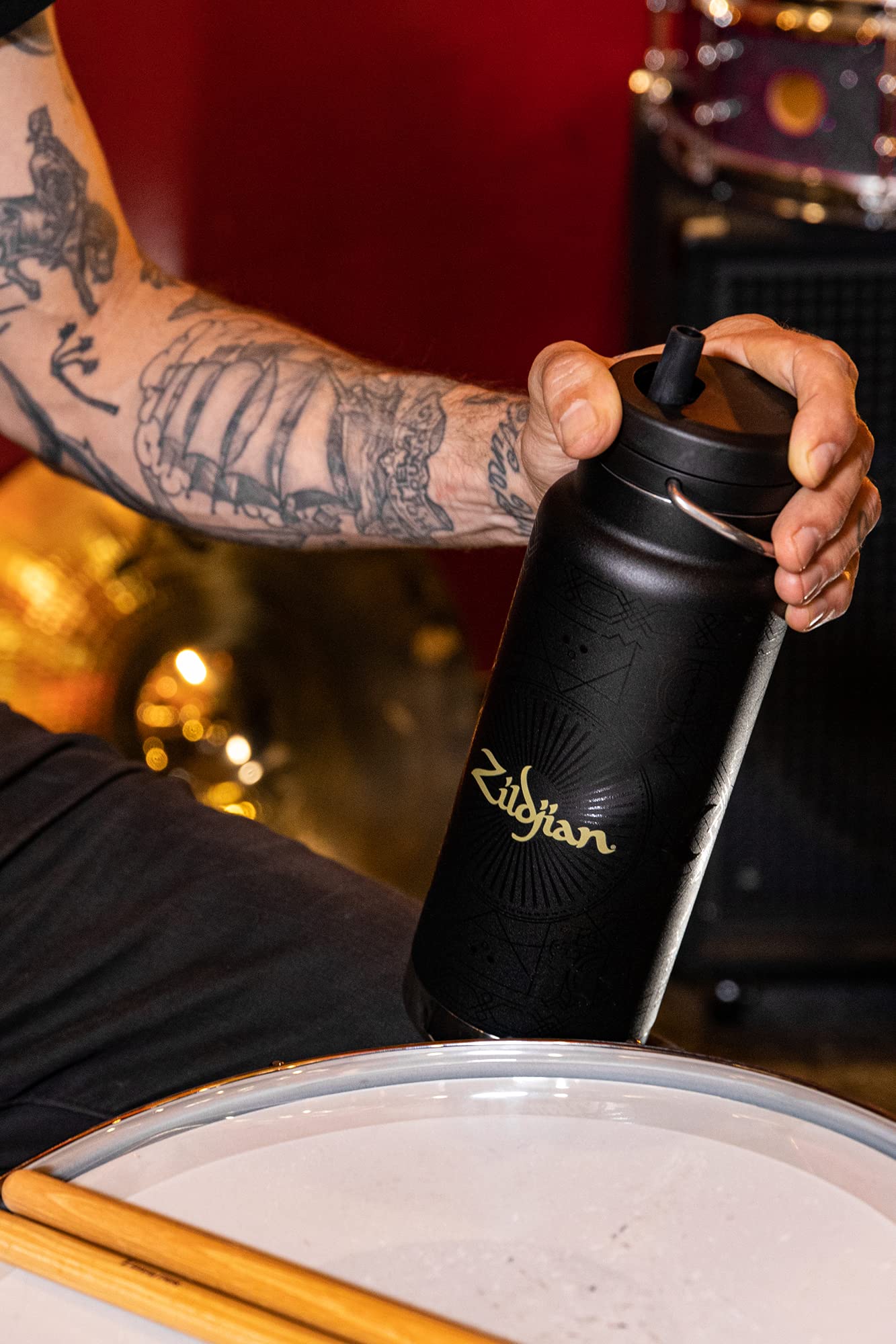 Zildjian ZDW00132 Premium Stainless Steel Water Bottle - 20oz Insulated, Leak-Proof, BPA-Free - Perfect for Gym, Hiking, Travel & Everyday Hydration