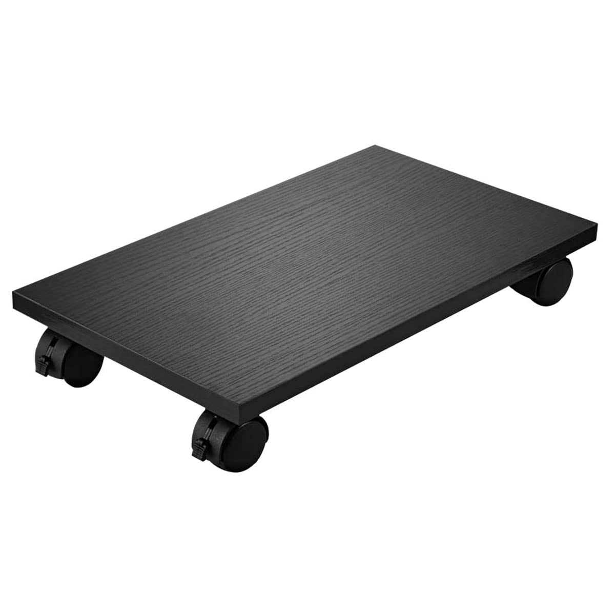 Black PC Stand with 4 Caster Wheels - Under Desk Computer Tower Stand Cart for CPU Holder, No Assembly Required | Perfect for Office, Gaming & Home Workspace Organization