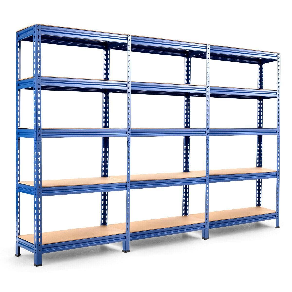 CompreDH 3-Piece 5-Tier Metal Storage Shelves, 60