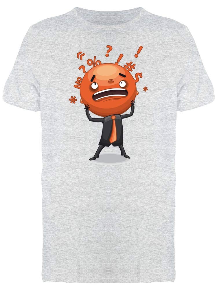 Funny Orange Panic Ball Man Graphic T-Shirt for Men - Trendy Casual Tee for Everyday Wear, Parties & Gifts