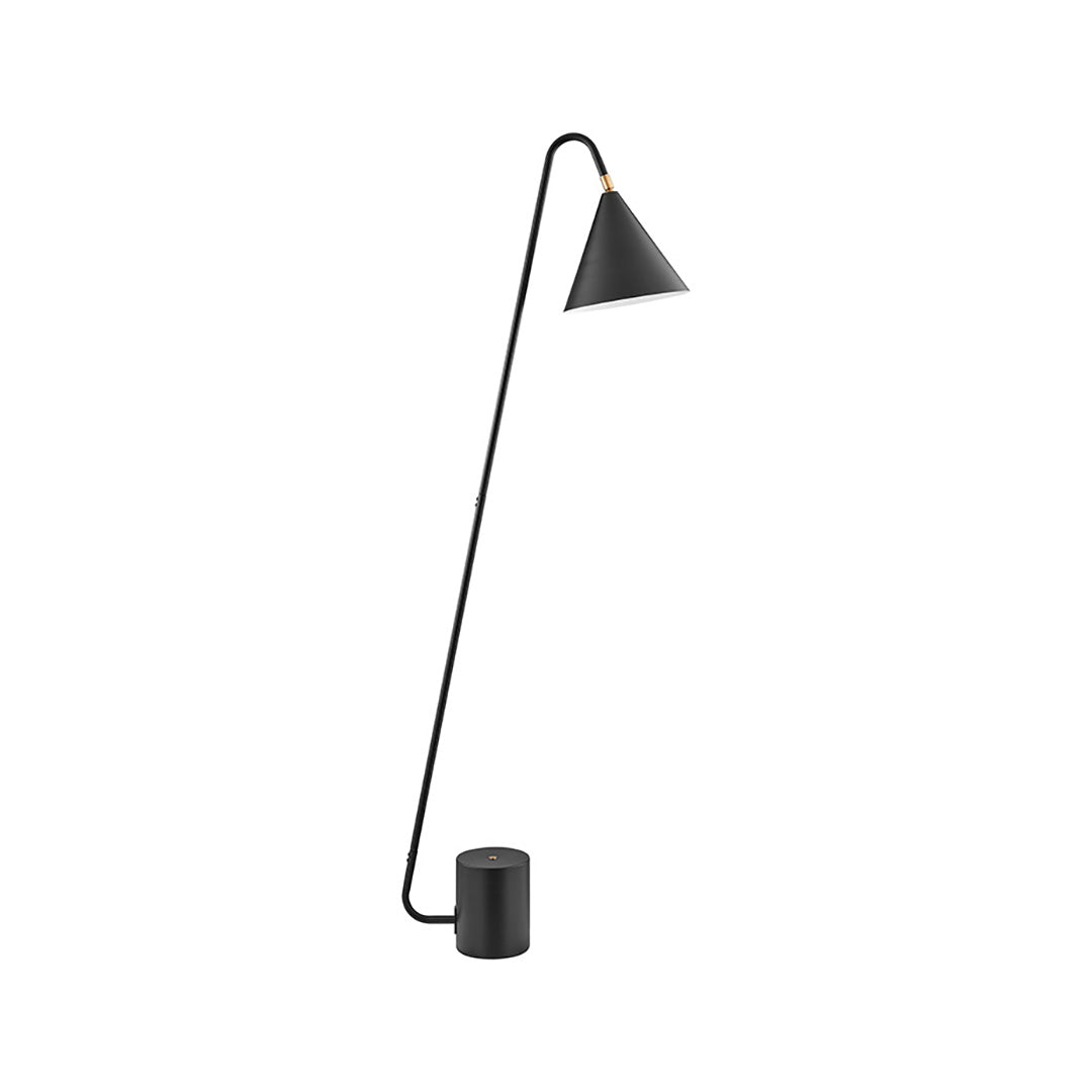 Quade Black Metal Floor Lamp - Modern Adjustable Standing Light for Living Room, Bedroom & Office - Dimmable LED Reading Light with Remote Control
