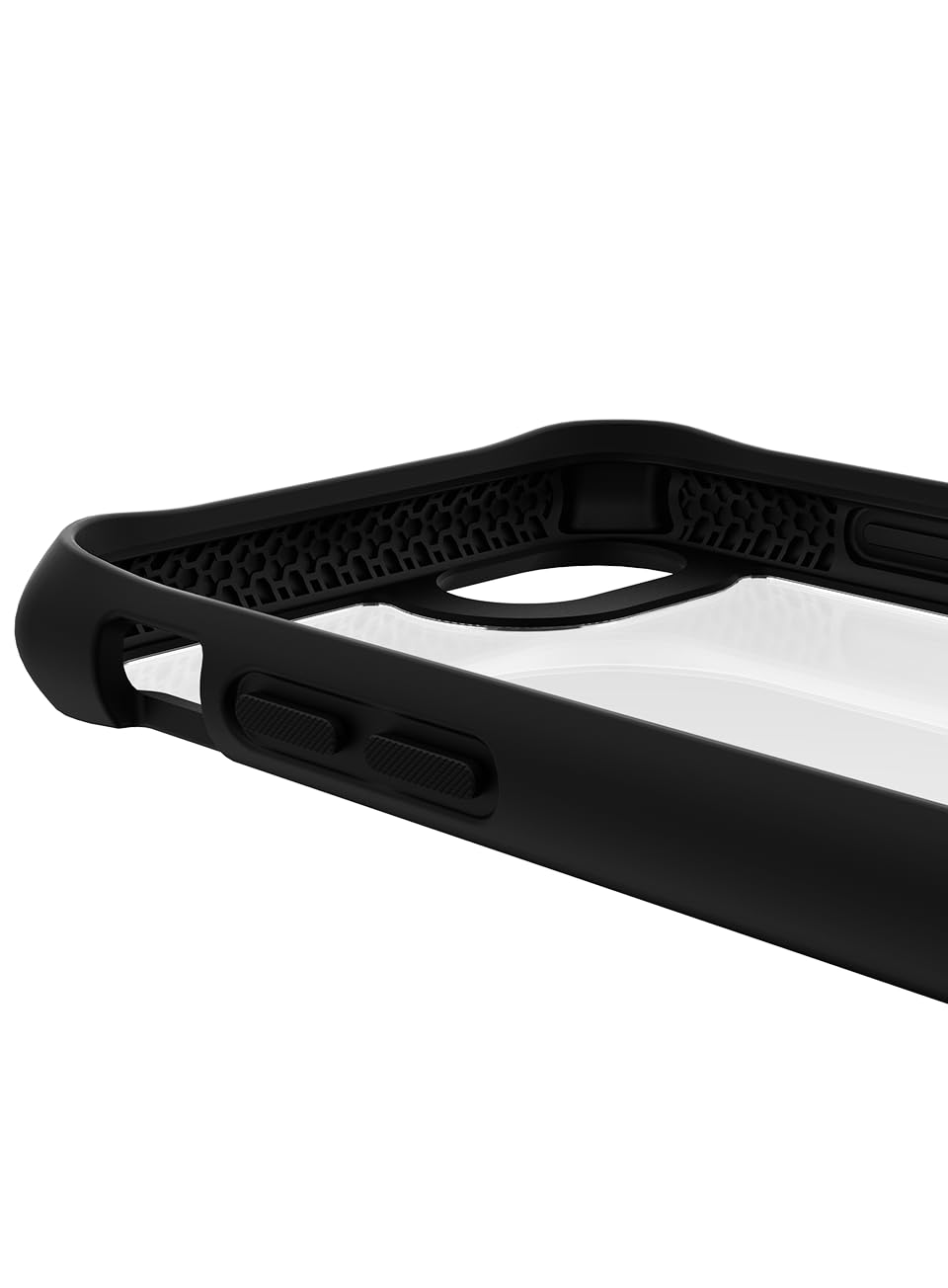 ITSKINS Hybrid Solid Protective Phone Case for iPhone SE - Slim Anti-Yellowing Shockproof Cover with Military-Grade Protection | Black & Clear | Perfect for Outdoor Activities, Work & Travel