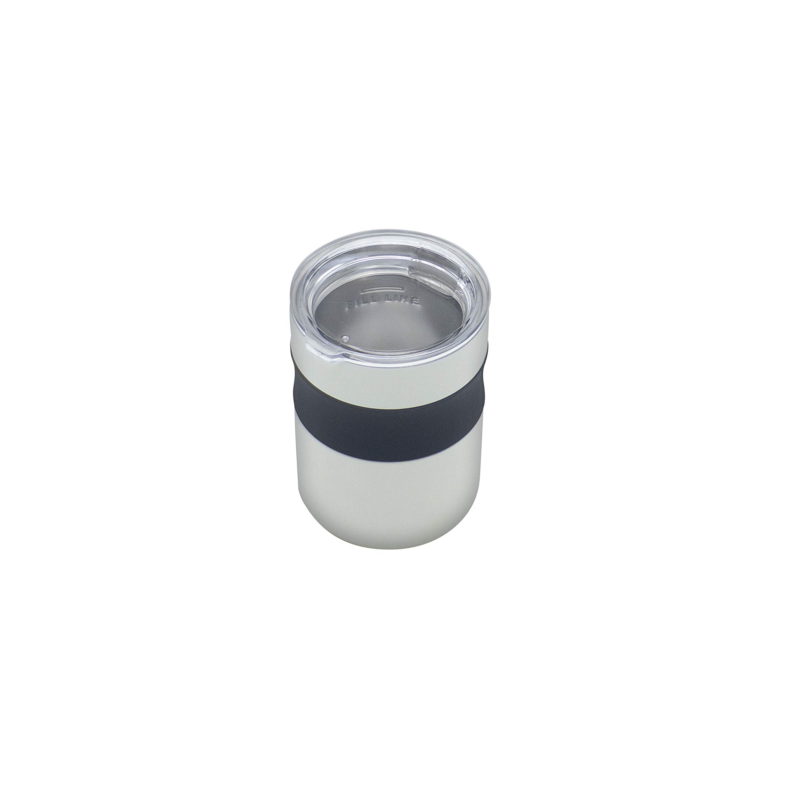 Premium 12oz Double Wall Stainless Steel Insulated Coffee Mug - White (BUILT 5270077) - Keeps Drinks Hot/Cold for Hours - Perfect for Office, Home & Travel Use