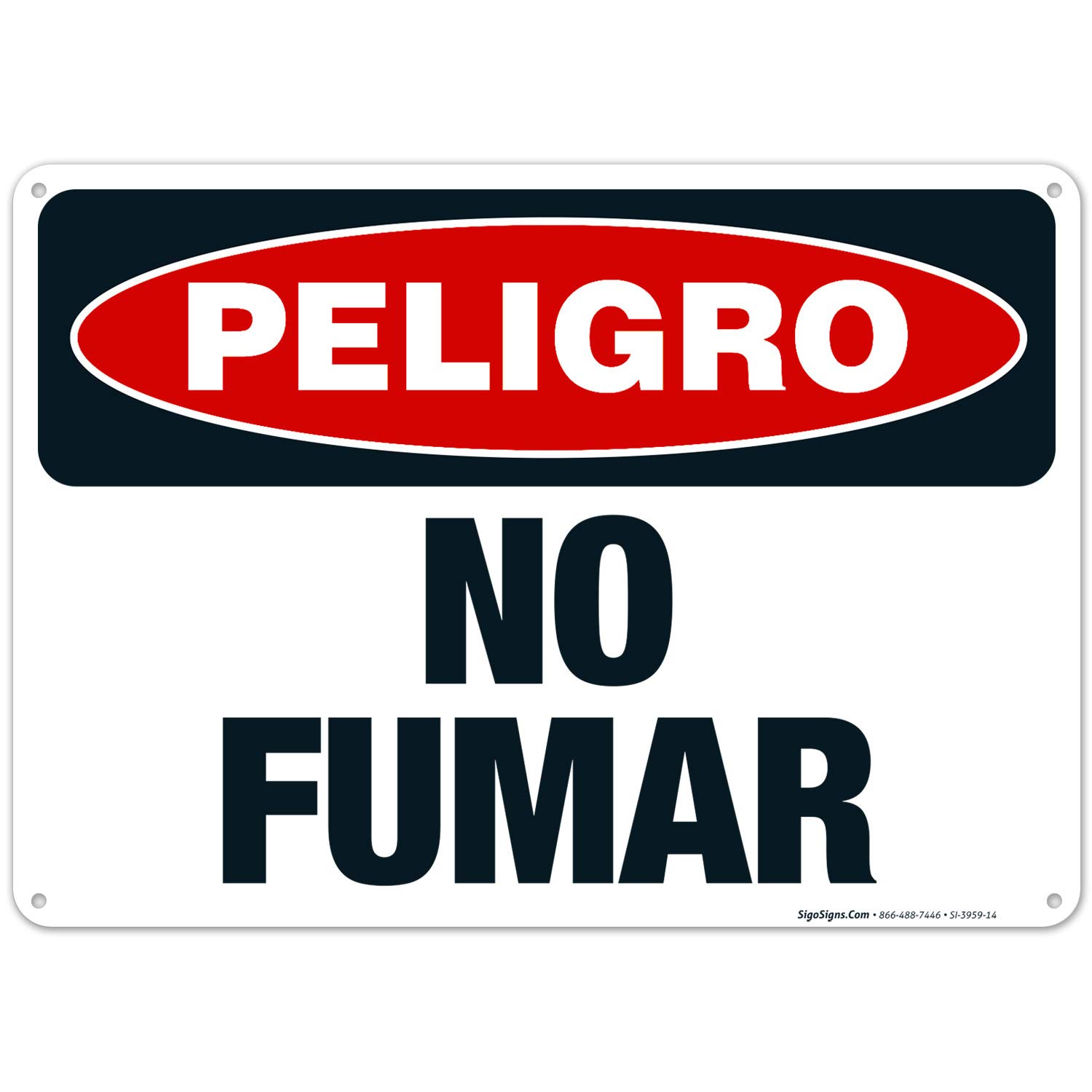 Danger No Smoking Sign - OSHA Approved 10x14 Inches, Rust-Free .040 Aluminum, Fade-Resistant for Indoor & Outdoor Use - Made in USA | Perfect for Construction Sites, Warehouses & Public Spaces