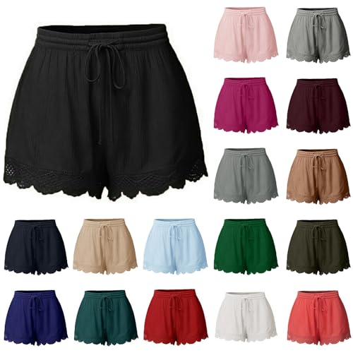 01 Black High Waisted Shorts Women