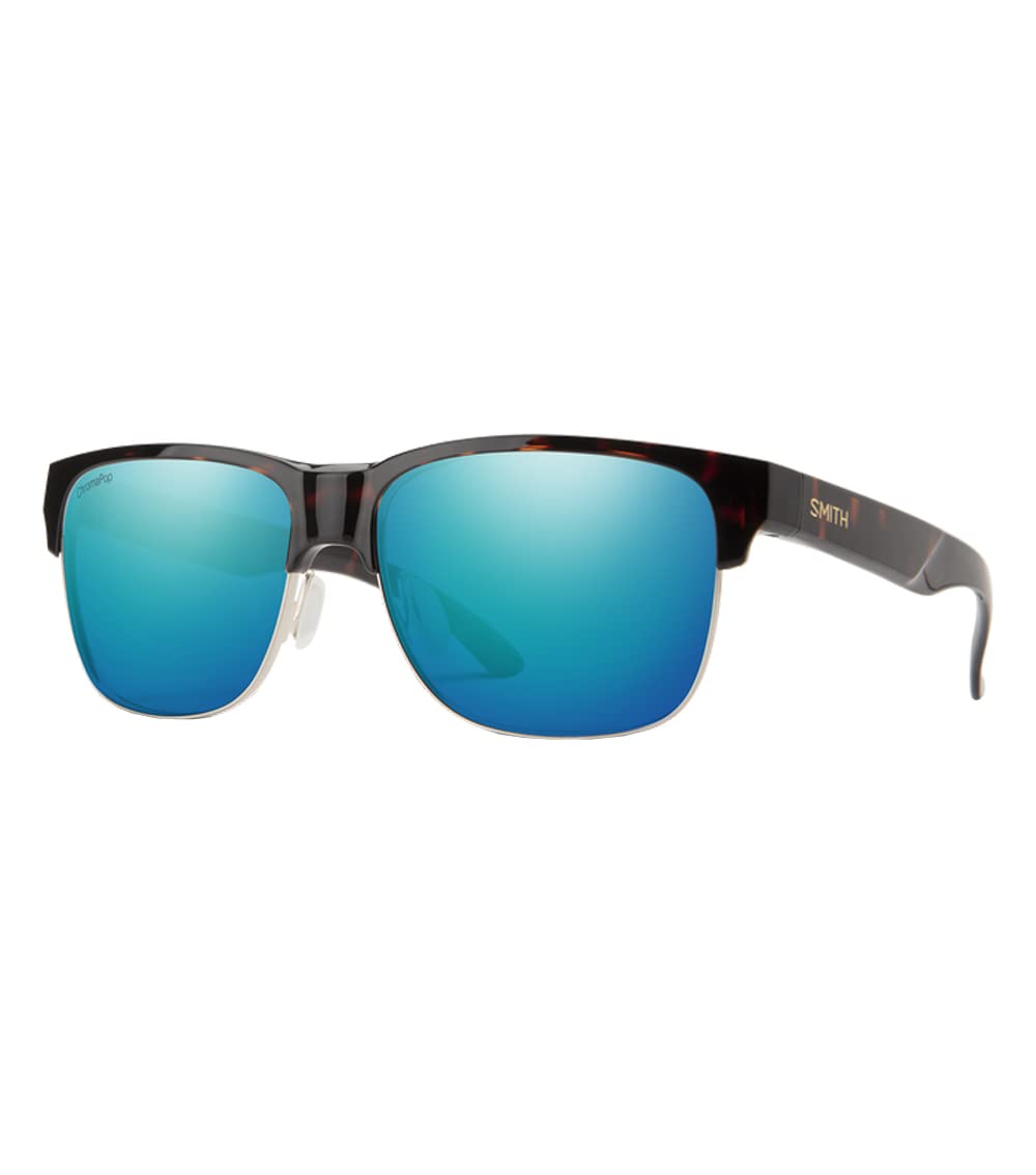 Smith Lowdown Split Lifestyle Sunglasses - Tortoise Frame with Chromapop Polarized Opal Mirror Lenses | UV Protection, Lightweight & Comfortable | Perfect for Driving, Beach & Outdoor Activities