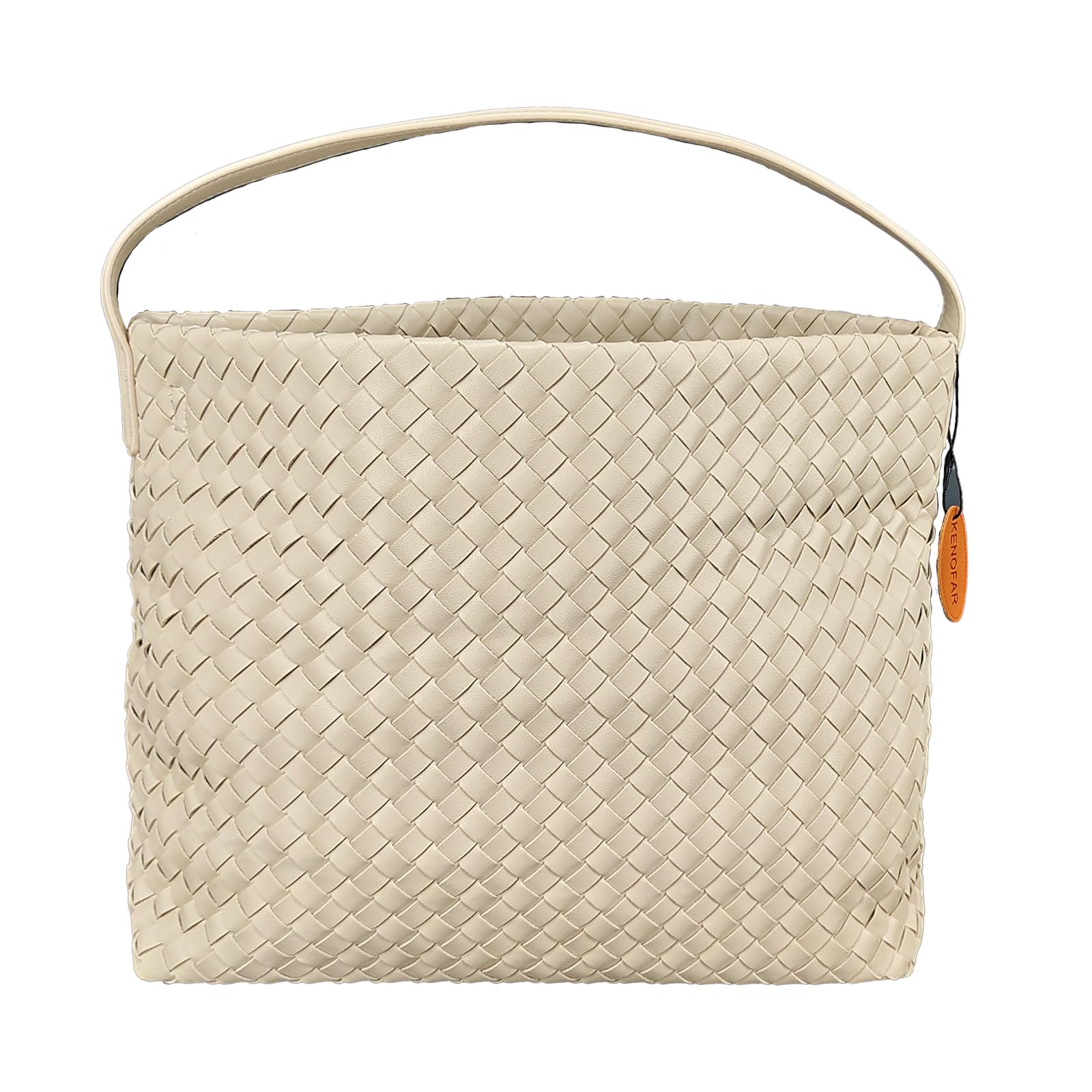 Eco-Friendly Vegan Leather Woven Tote Bags for Women - Handmade Shoulder Bag with Top Handle | Perfect for Work, Shopping & Beach Outings