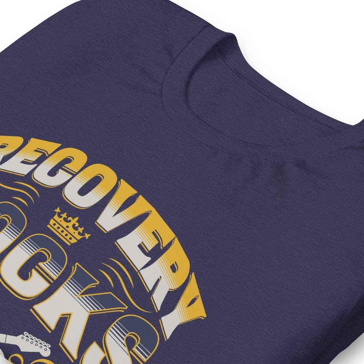 Recovery Rocks T-Shirt | Motivational Guitar Design for Music Lovers & Addiction Recovery - Perfect for Concerts, Support Groups & Everyday Wear