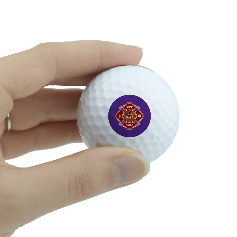 GRAPHICS & MORE Firefighter Fire Rescue Maltese Cross Novelty Golf Balls 3 Pack - Perfect for Golf Tournaments, Retirement Gifts & Firefighter Appreciation Events