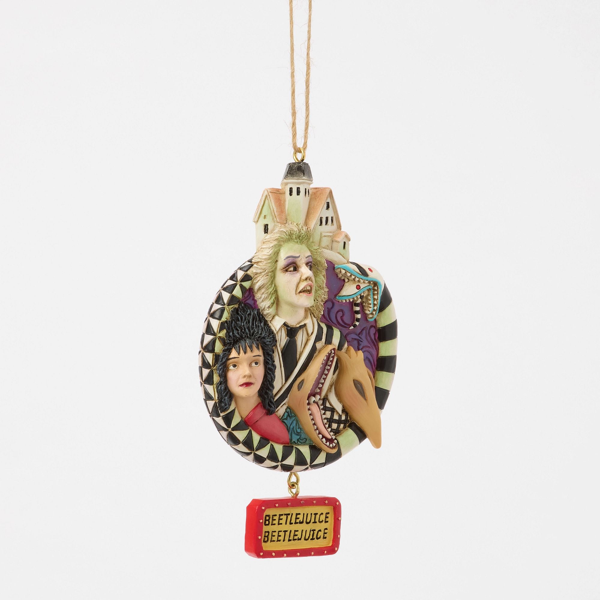 Beetlejuice Group Ornament - Unique Movie Collectible for Halloween & Christmas Decor - Perfect for Fans, Parties & Home Displays