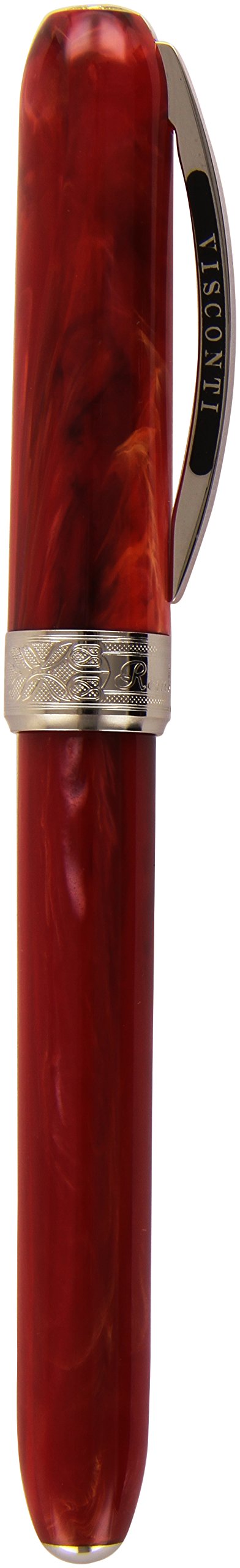 VISCONTI Rembrandt Fountain Pen - Medium Nib Red Ink Luxury Writing Instrument for Calligraphy, Journaling & Professional Use