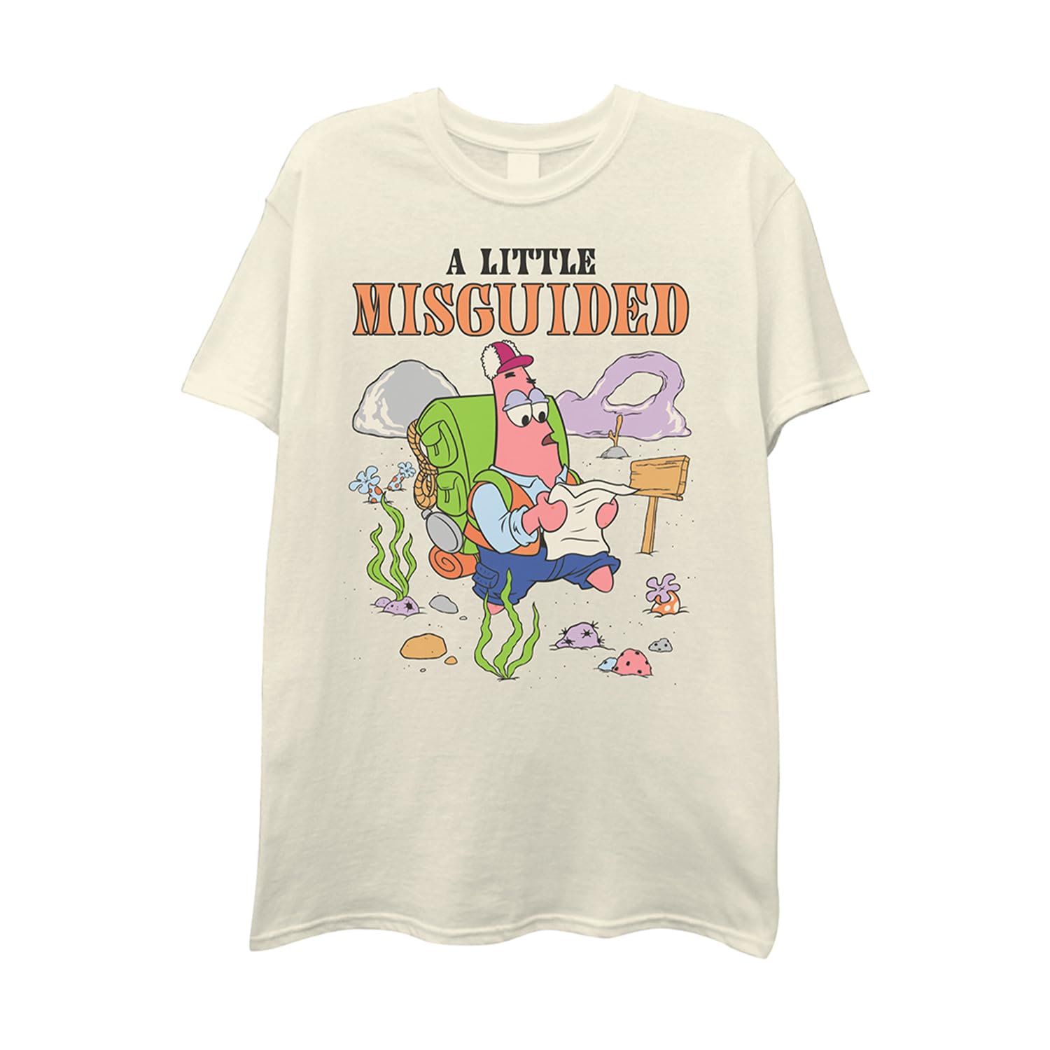 SpongeBob SquarePants Men's T-Shirt - Classic Cartoon Design with SpongeBob, Patrick & Krusty Krab - Casual Graphic Tee for Fans, Cosplay & Everyday Wear