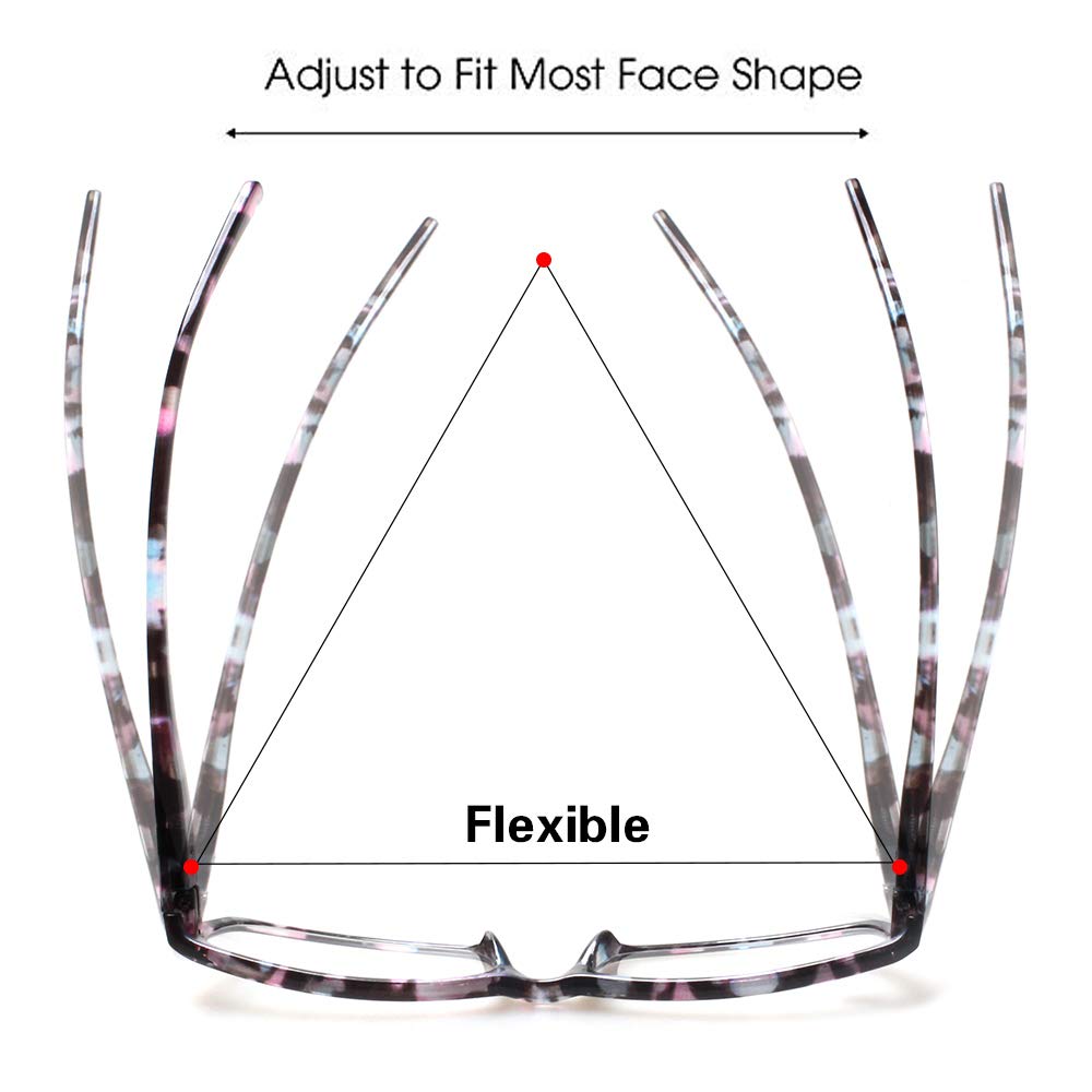 NORPERWIS 5-Pack Stylish Reading Glasses for Men & Women - Perfect for Books & Screens