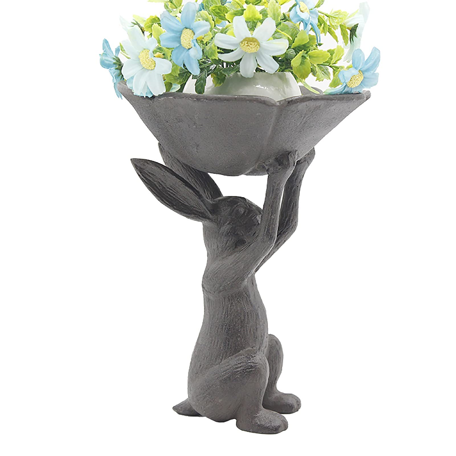 Vintage Cast Iron Plant Tray Rack Holder for Flower Pots - Creative Animal-Shaped Garden Stand for Indoor/Outdoor Use - Perfect for Patio, Balcony, Living Room & Home Decor