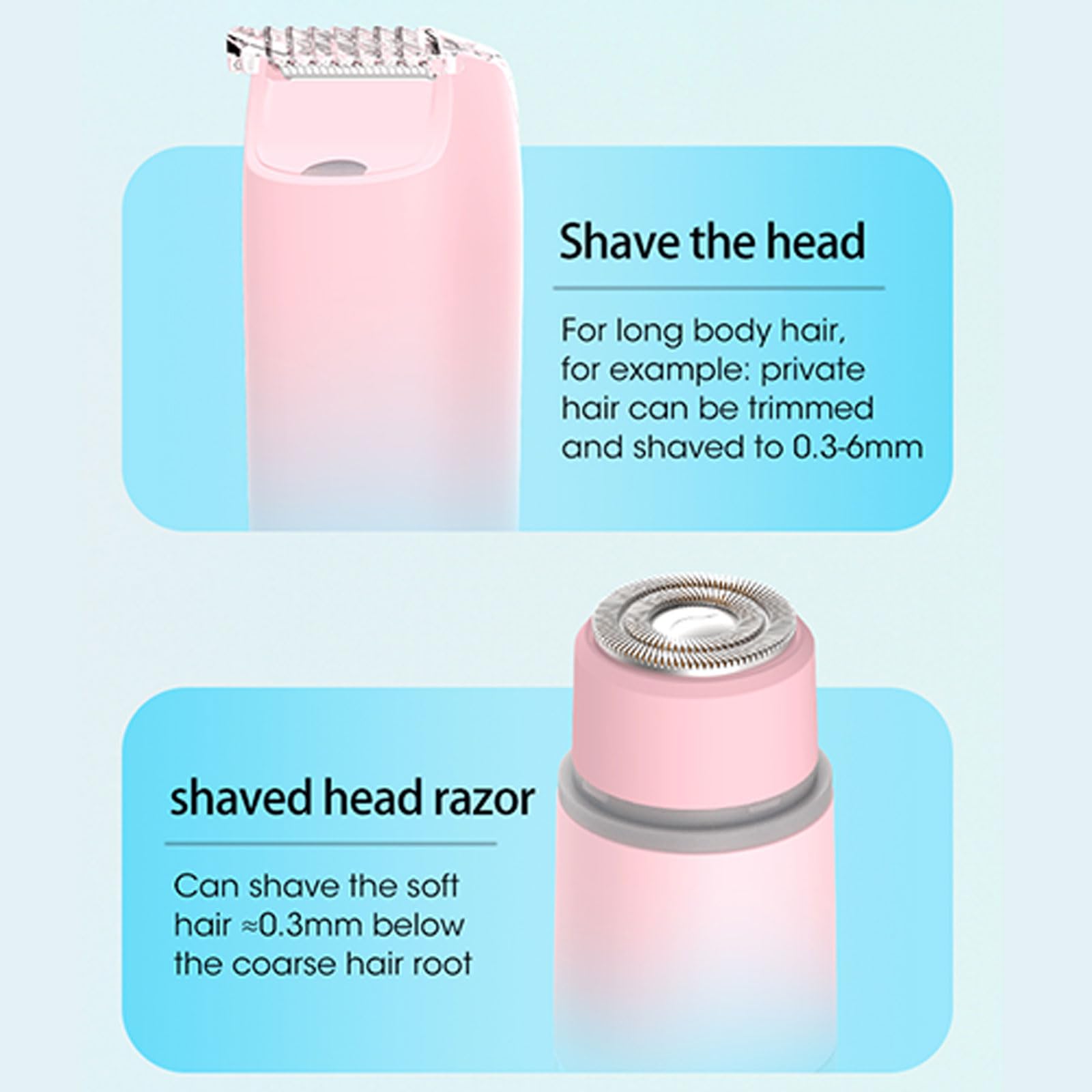 Electric Hair Shaver for Women - Rechargeable & Washable Body Hair Remover with ABS Texture - Perfect for Legs, Arms, Bikini Line & Underarms at Home or Travel