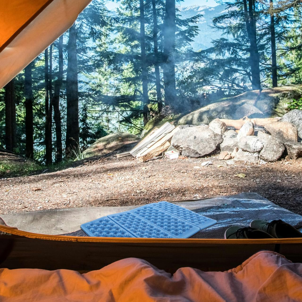 Ultimate Foldable Closed Cell Foam Sleeping Pad - Waterproof Camping Mattress, Picnic Mat & Knee Pads (Red) | Perfect for Outdoor Adventures, Hiking, Backpacking & Home Comfort