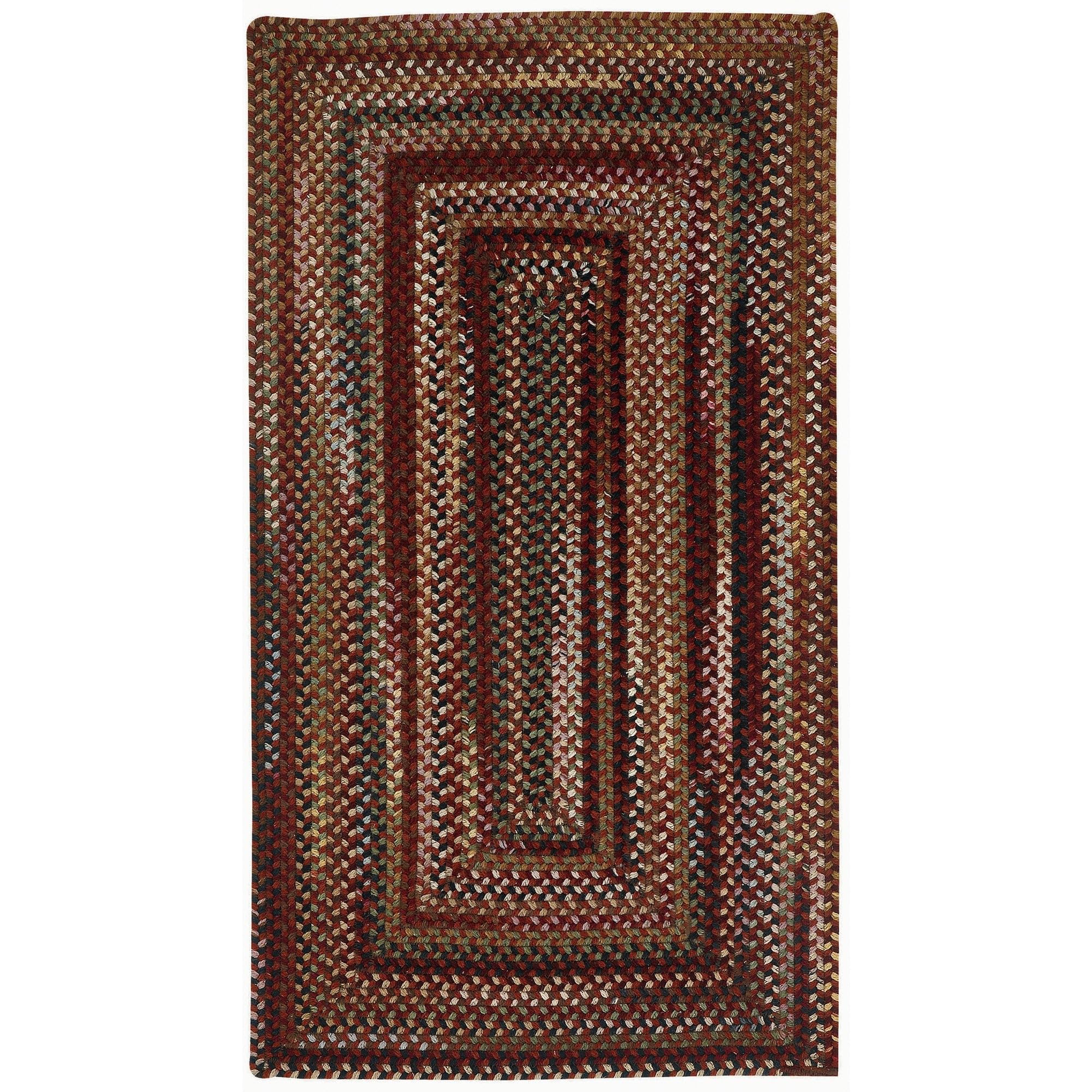 Capel Rugs Bangor Rectangle Braided Area Rug 7x9 Feet - Cinnamon Brown - Durable Jute & Cotton Blend - Perfect for Living Room, Bedroom or Office Decor