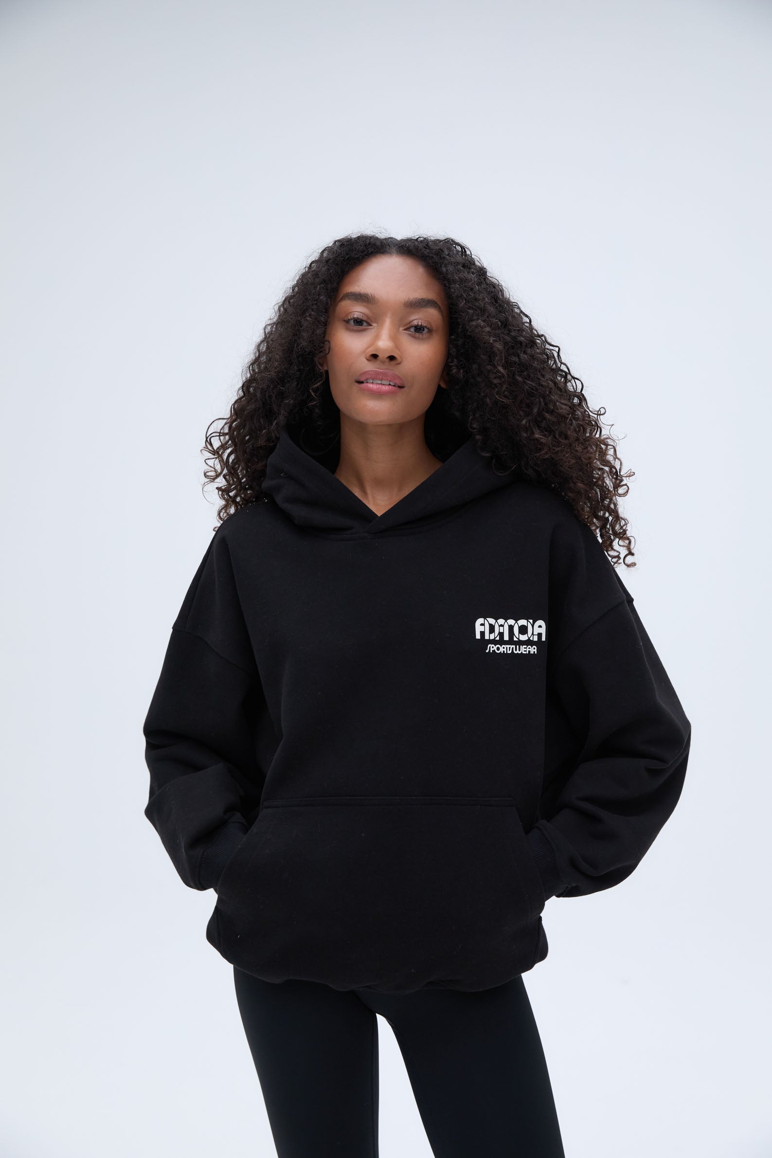 Oversized Sportswear Hoodie for Men & Women - Black & Marshmallow White Colors | Comfortable Gym, Lounge & Streetwear Fashion