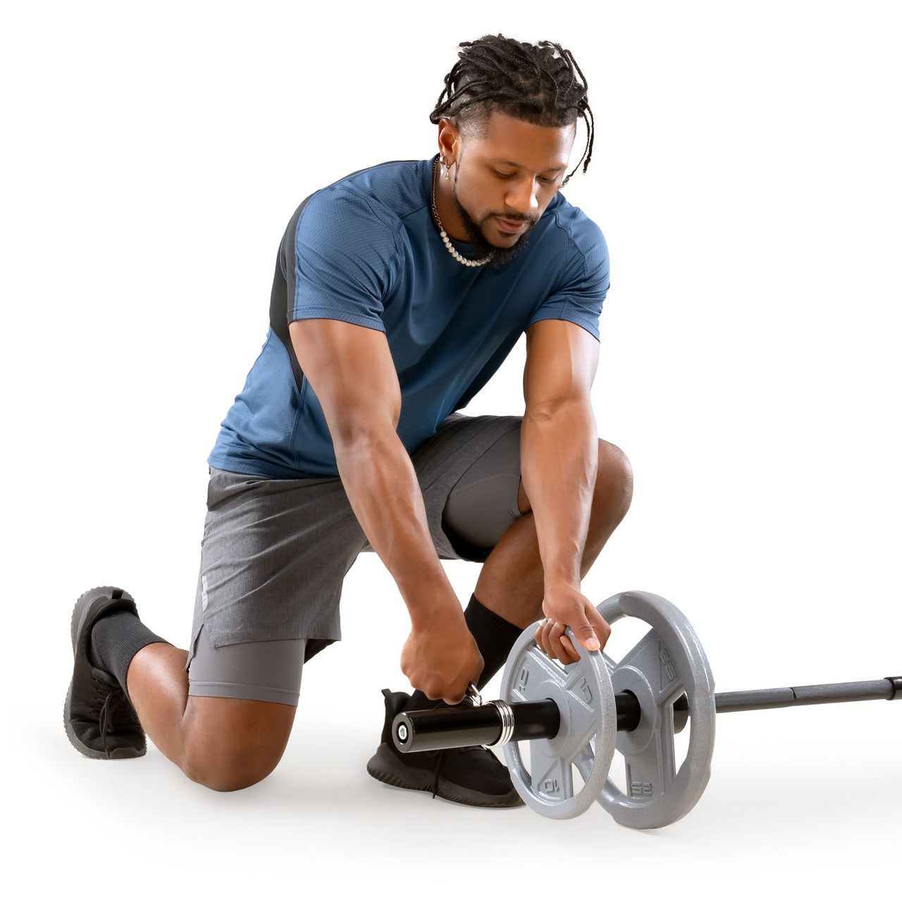 MCW 110lb Olympic Weight Set - Premium Home Gym Equipment for Strength Training & Fitness Workouts - Perfect for CrossFit, Powerlifting & Bodybuilding