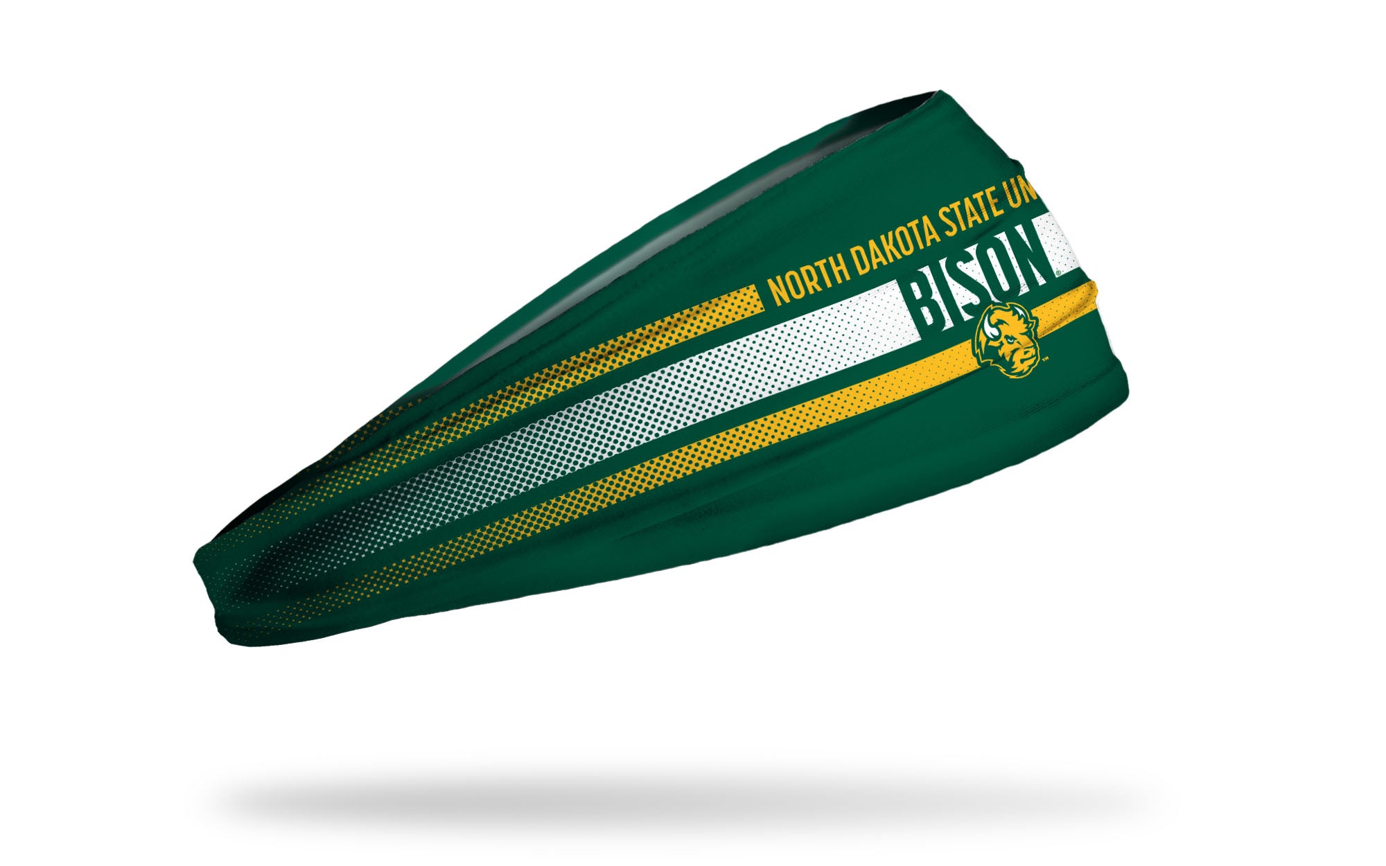 North Dakota State University Faded Stripe Big Bang Lite Headband - Adjustable Sports Headband for Running, Yoga & Workouts - Comfortable Sweatband for Women & Men