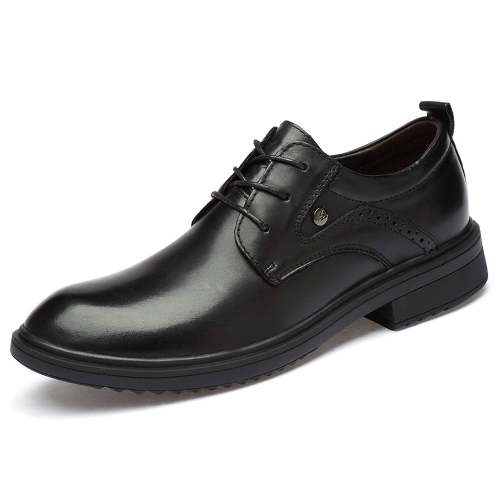 **Angelia Men's Genuine Leather Dress Shoes - Formal Lace-Up Crocodile Embossed Oxfords with Anti-Slip Sole | Perfect for Business, Office, Wedding & Prom**