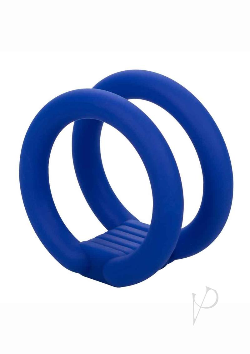 Premium Admiral Dual Silicone Cock Ring - Blue | Comfortable & Stretchy Design for Enhanced Pleasure | Perfect for Couples & Solo Play