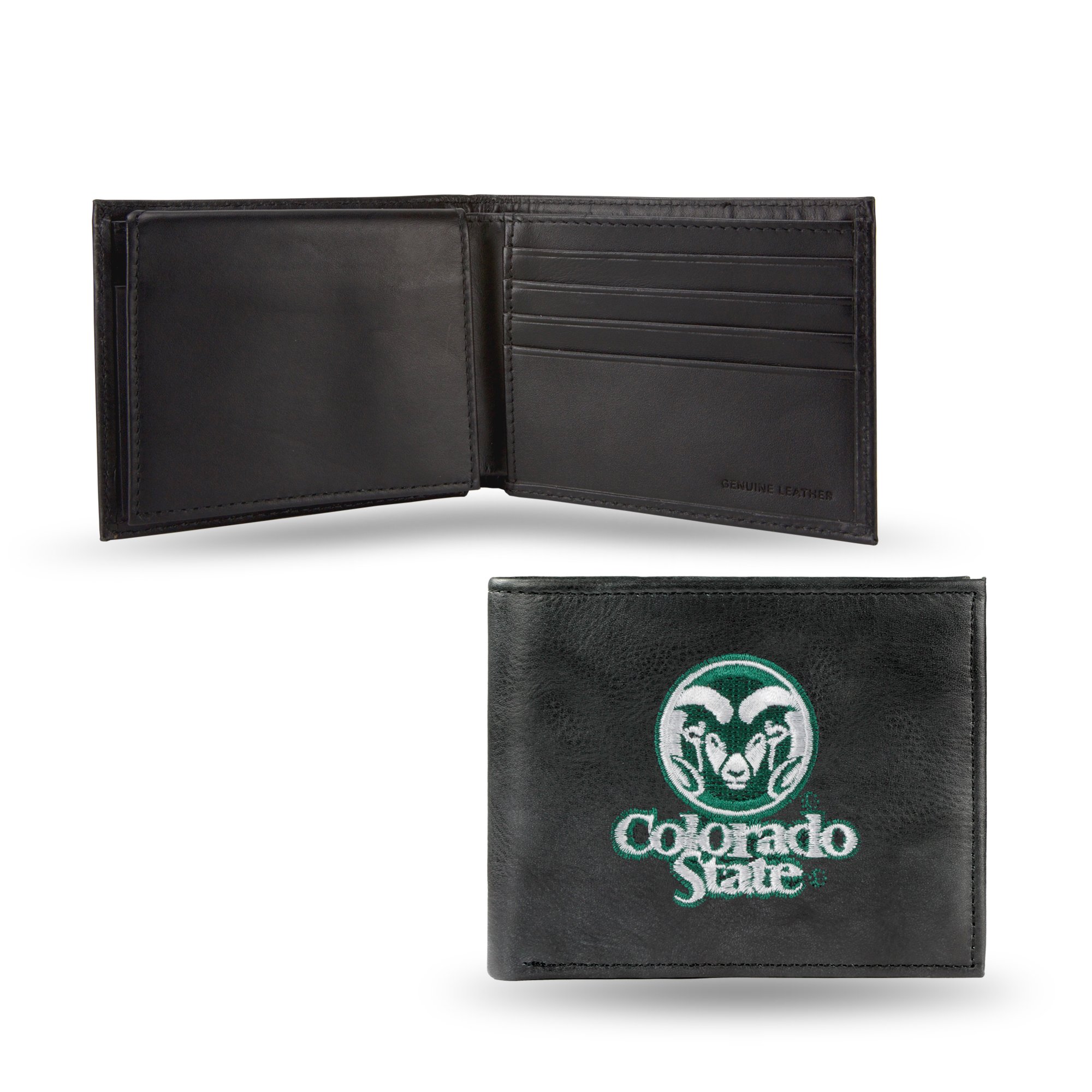 Colorado State Rams Embroidered Leather Wallet for Men - Slim RFID Blocking Bifold Billfold - Perfect for Game Day, Travel & Everyday Use
