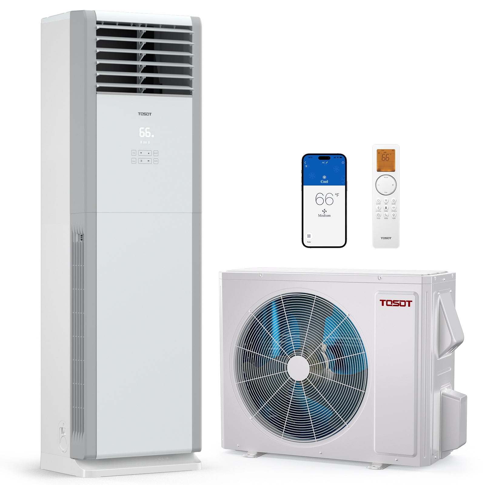 34,000 BTU Floor Standing Mini Split Air Conditioner - Energy Efficient Cooling System for Large Rooms, Homes & Offices | Perfect for Bedrooms, Living Rooms & Commercial Spaces