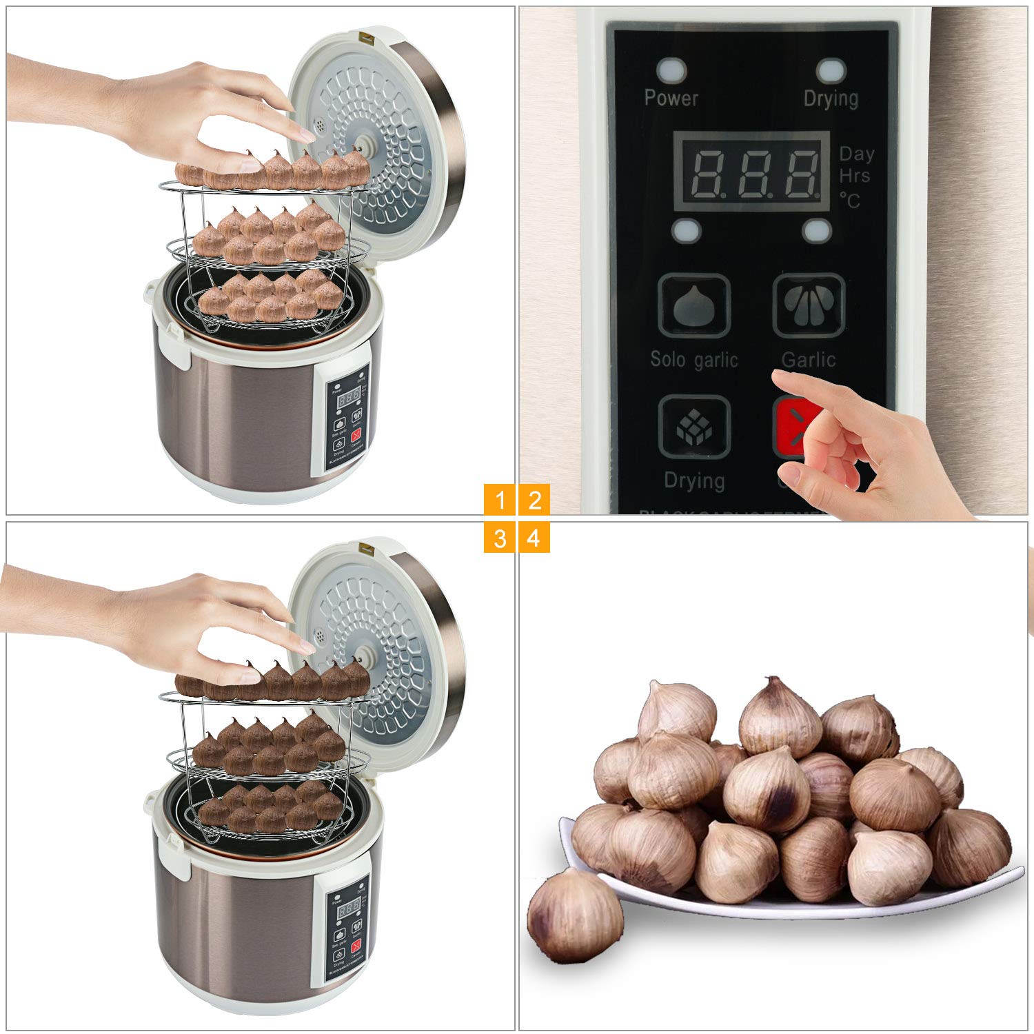 5L Black Garlic Fermenter Machine - Full Automatic Smart Control Garlic Maker for Multiple Cloves | DIY Home Cooking, Gifts & Fermentation Projects (Perfect for Kitchens, Restaurants & Food Enthusiasts)