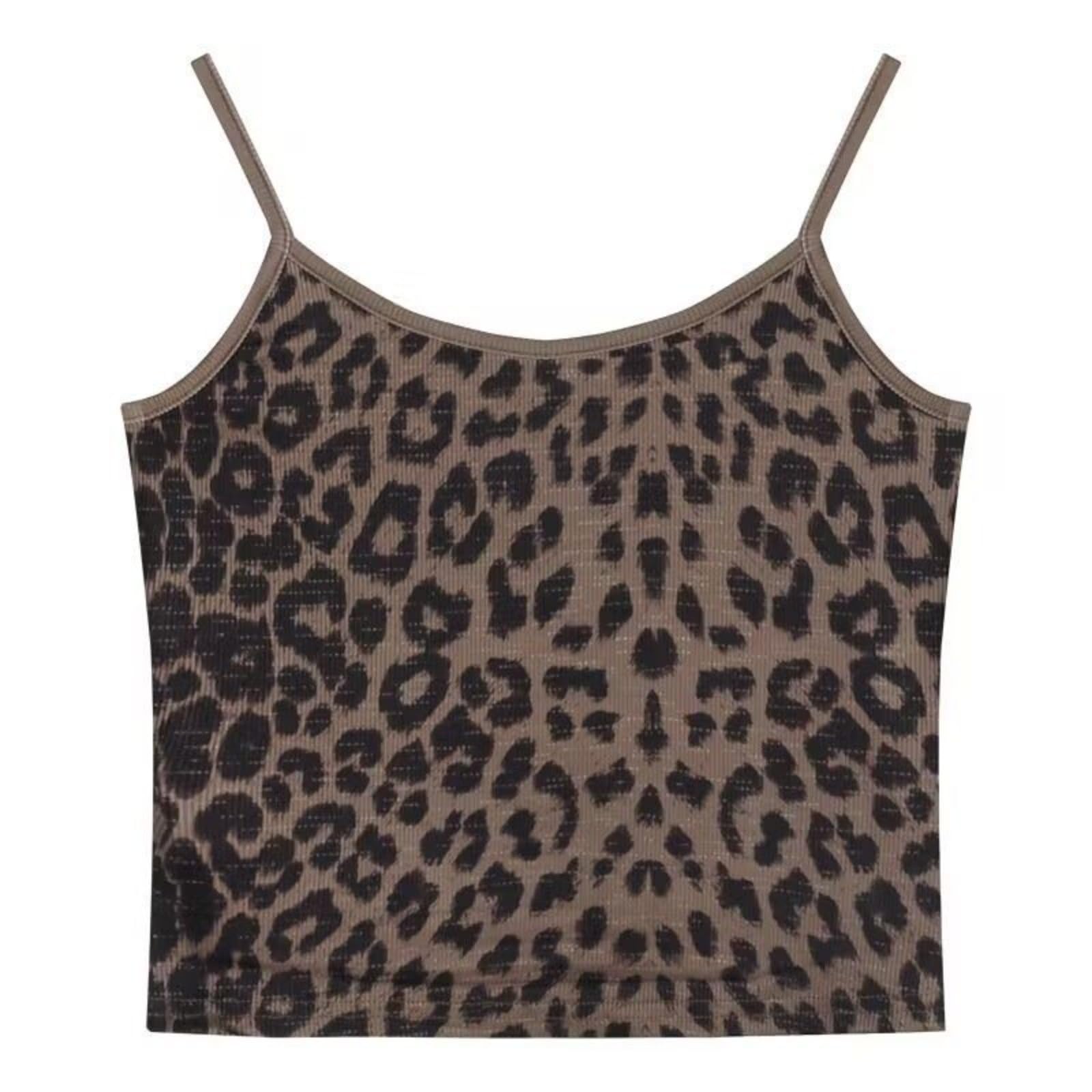 Women's Sexy Square Neck Tank Top - Cheetah Print Summer Cami Shirt for Y2K Fashion & Going Out | Casual Wear, Beach Outfits, Nightlife & Street Style