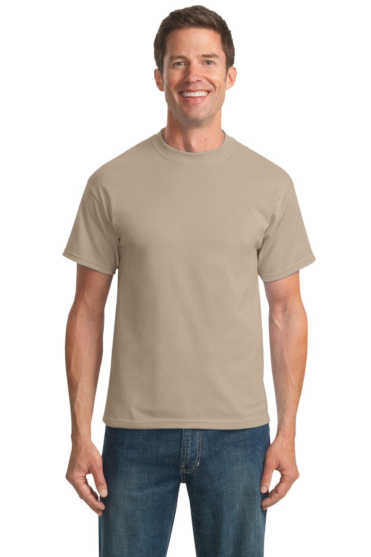 Port & Company Men's Tall 50/50 Cotton Polyester Blend T-Shirts - Comfortable Crew Neck Tees for Casual Wear, Work & Everyday Use