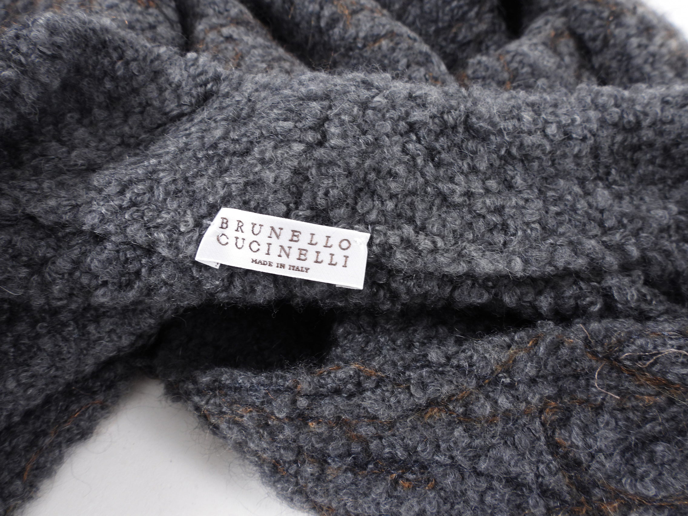 Brunello Cucinelli Grey Chunky Sequin Knit Cardigan Sweater for Women - XS/S Size - Perfect for Fall Layering & Evening Outfits