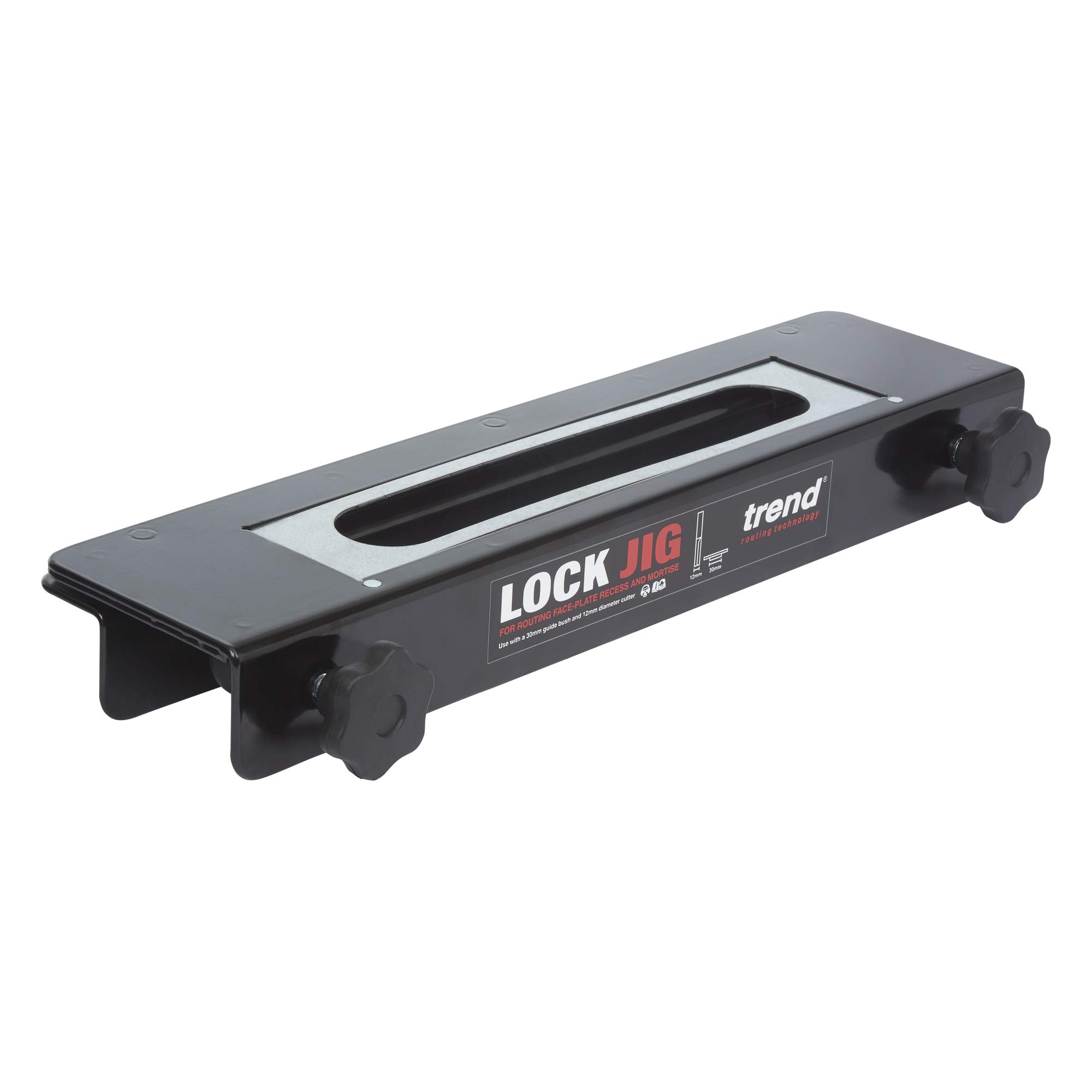 Baldwin Templates Large Lock Jig Kit with TCT Router Bit & Guide Bush - Professional Door Lock Installation Tool for Woodworking & Cabinet Making | Perfect for Home Improvement and DIY Projects