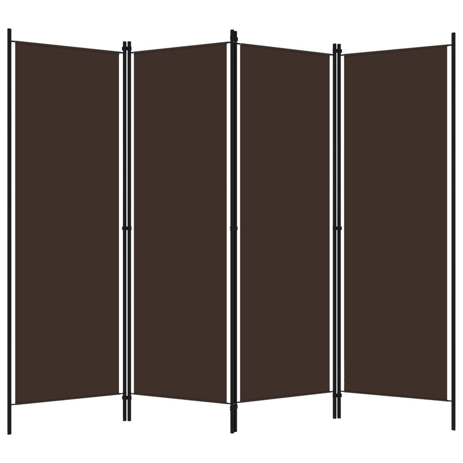 Tidyard 4-Panel Room Divider - Freestanding Fabric Partition Screen with Iron Frame (78.7