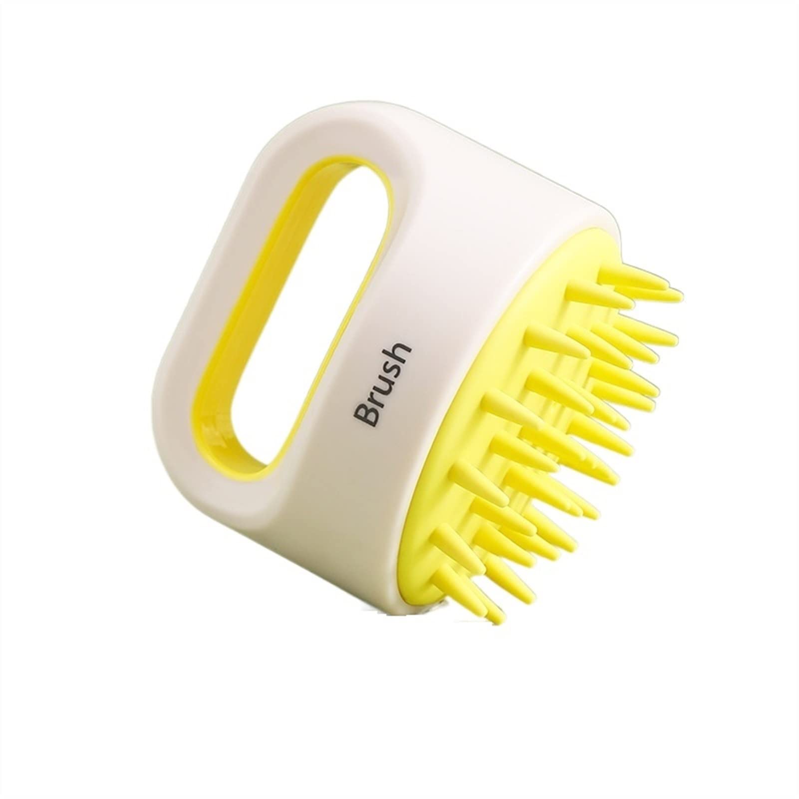 NFEGSIYA Scalp Massage Brush for Hair Care - Handheld Shampoo Brush with Soft Bristles, Portable Shower Hair Comb for Relaxing Scalp Meridian Massage (Yellow) - Perfect for Home Spa, Stress Relief & Daily Hair Washing Routine