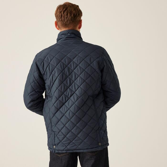 Men's Tyler Quilted Jacket TRA441 - Navy Blue 3XL (Chest 50