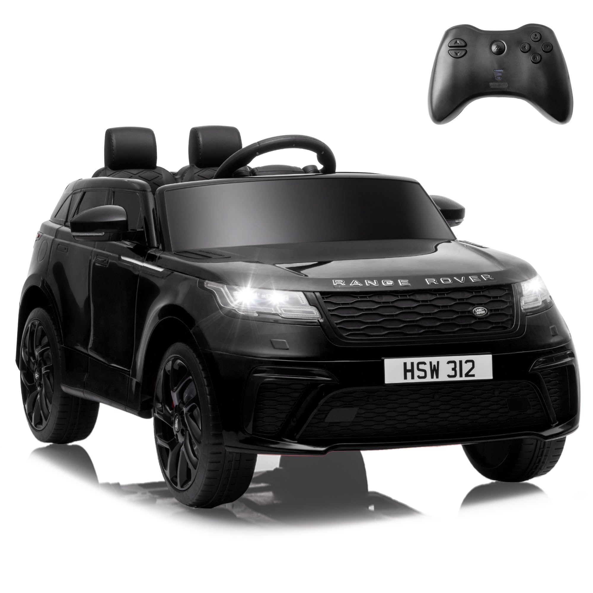 TOBBI 12V Licensed Land Rover VELAR Kids Electric Ride-On Car - Battery Powered Toy Truck with Parental Remote Control, Music & Spring Suspension - Perfect for Toddlers Outdoor Play & Birthday Gifts