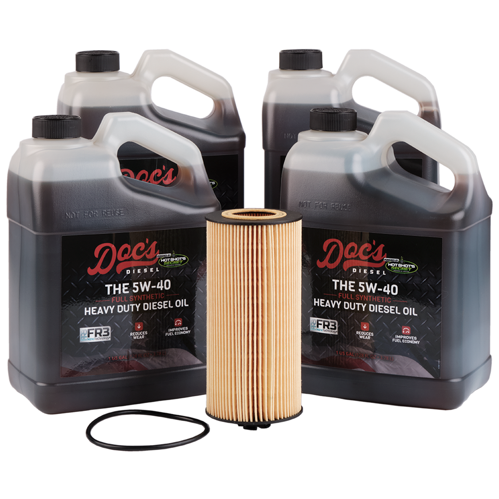 Doc's Diesel Ford 6.0L/6.4L Powerstroke 5W-40 Full Synthetic Oil Change Kit for 2003-2010 Models - Complete Engine Protection for Heavy-Duty Trucks & Towing