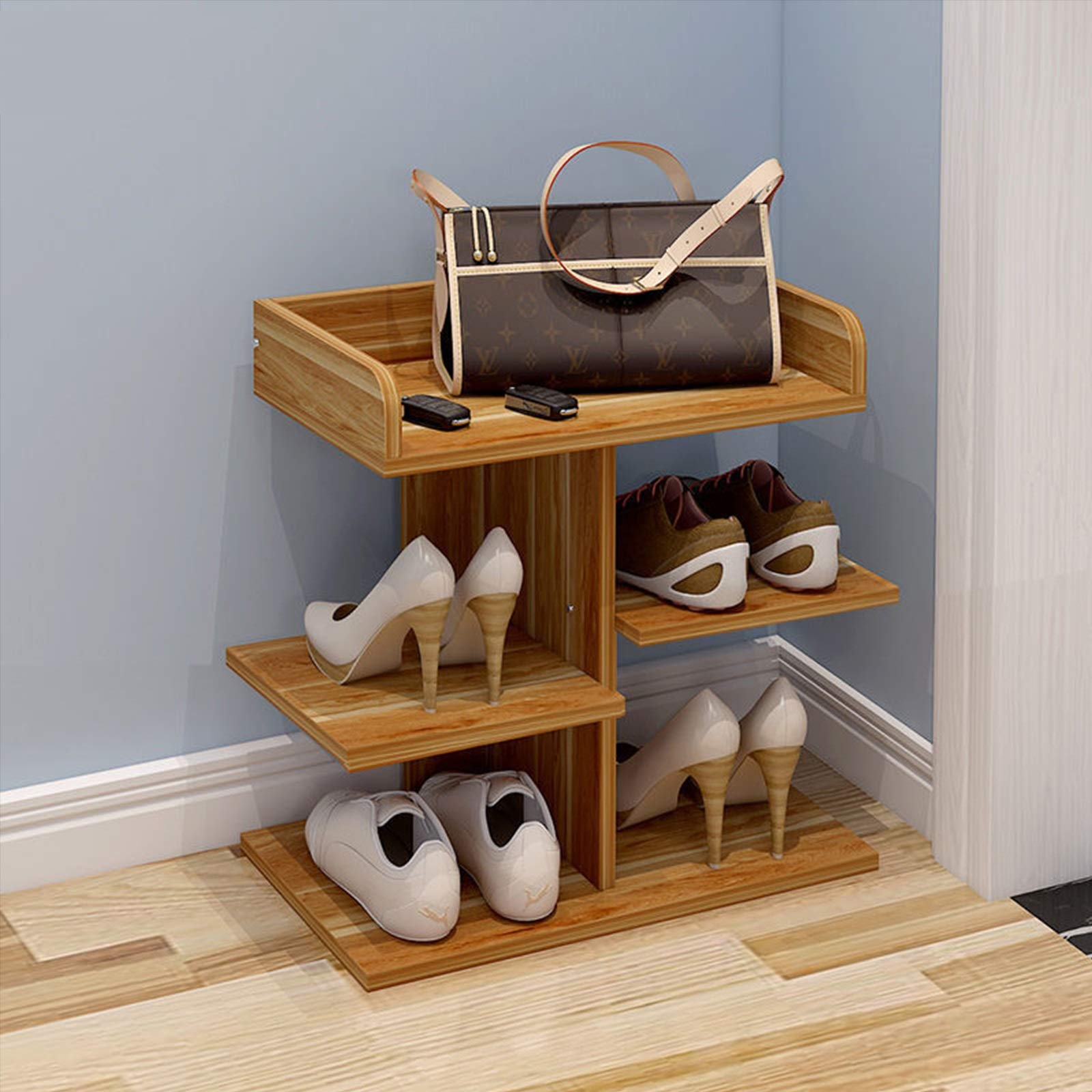 3-Tier Space Saving Shoe Rack for Home & Dorm - Compact Shoe Organizer Cabinet (24x40x47.5cm) - Perfect for Entryway, Closet & Small Spaces