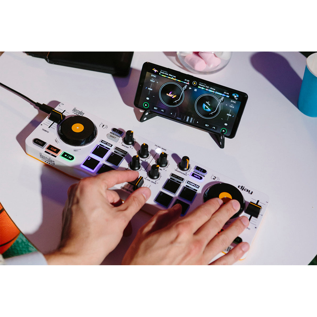 Hercules DJControl Mix - Professional DJ Controller for Serato & Virtual DJ - Perfect for Clubs, Parties & Home DJing