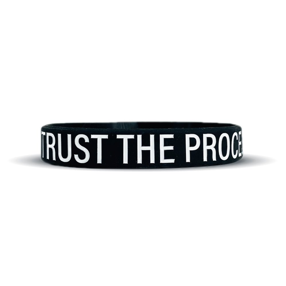TRUST THE PROCESS Motivational Wristband - Inspirational Silicone Bracelet for Sports, Fitness & Daily Encouragement