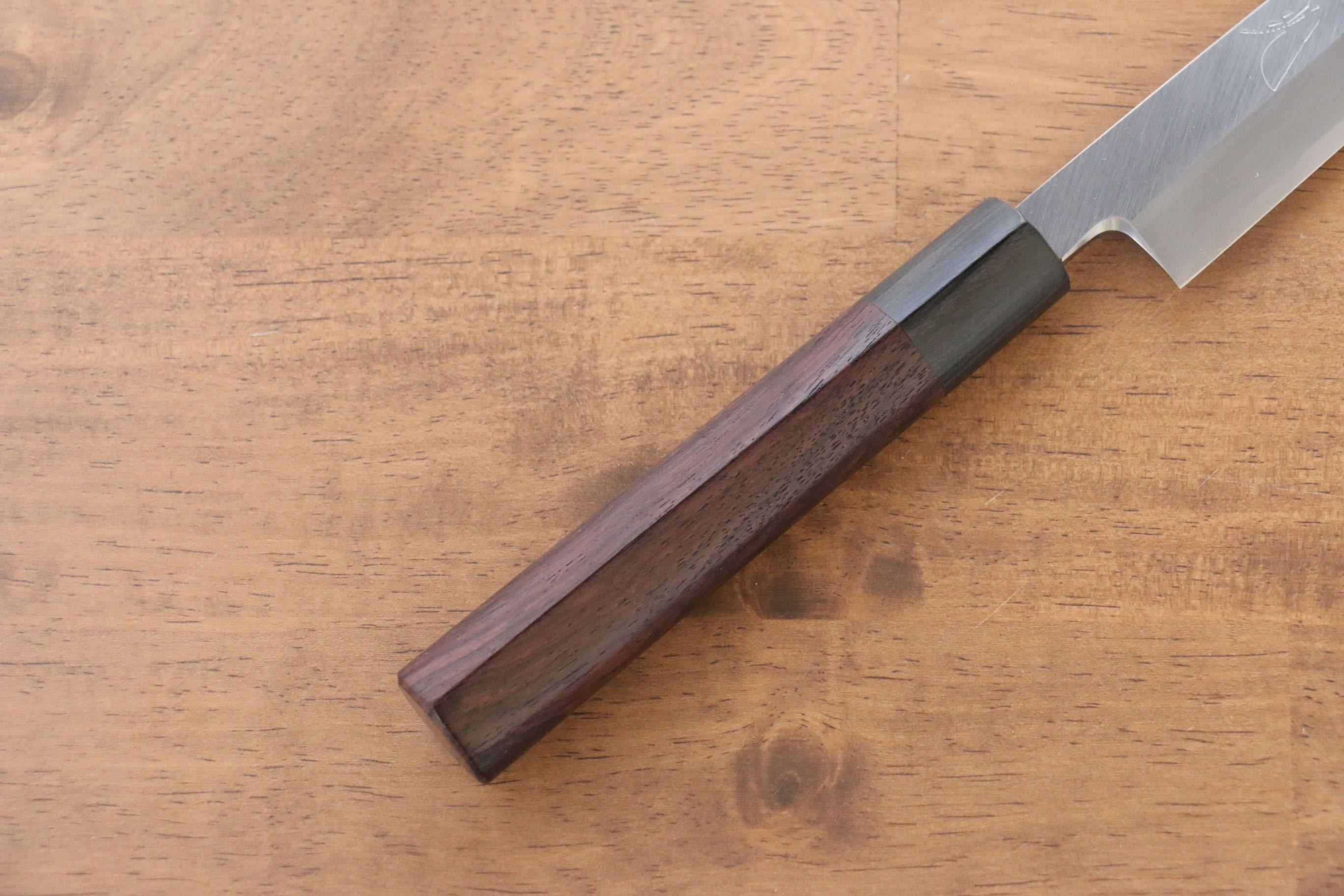 Premium Jikko White Steel No.2 Sakimaru Yanagiba Sushi Knife 210mm with Exquisite Shitan Handle - Perfect for Sushi Chefs & Japanese Cuisine Preparation