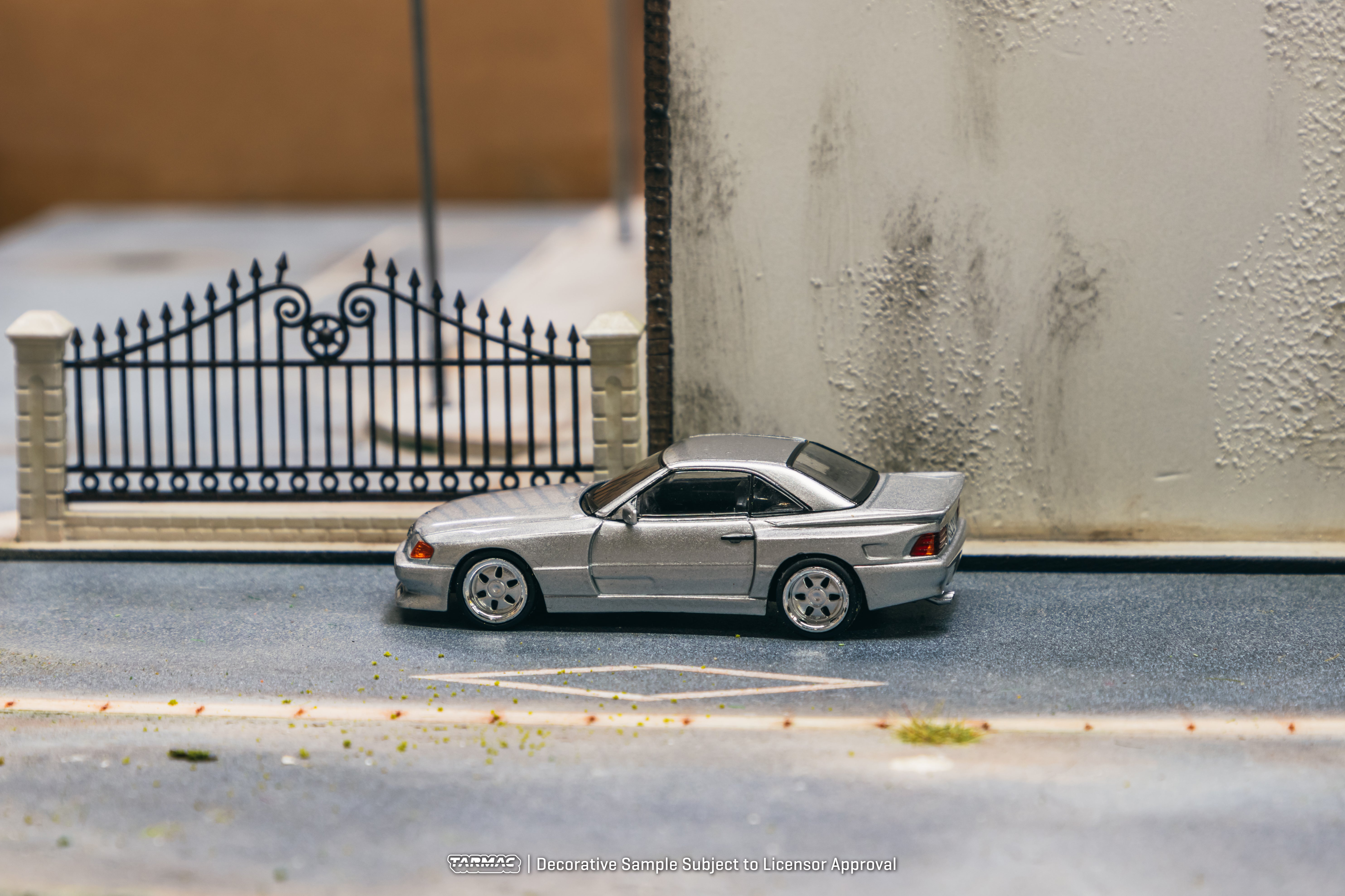 Tarmac Works 1/64 Scale Mercedes Benz SL 500 Koenig Specials Silver Diecast Model Car - Collectible Miniature for Display & Racing Scenes