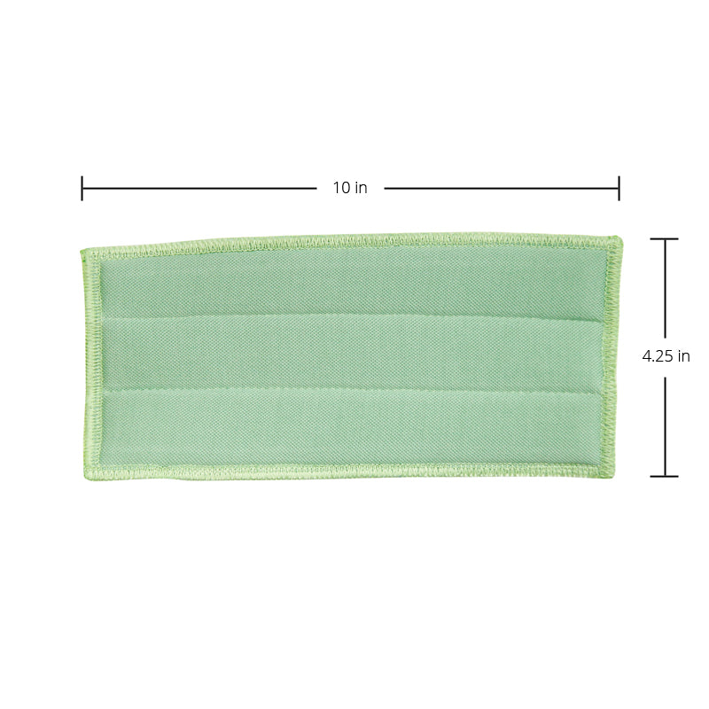 IPC Pulex 10in/25cm Green Microfiber Glass Cleaning Pad - Streak-Free Window & Mirror Cleaner for Home, Office, and Car Use