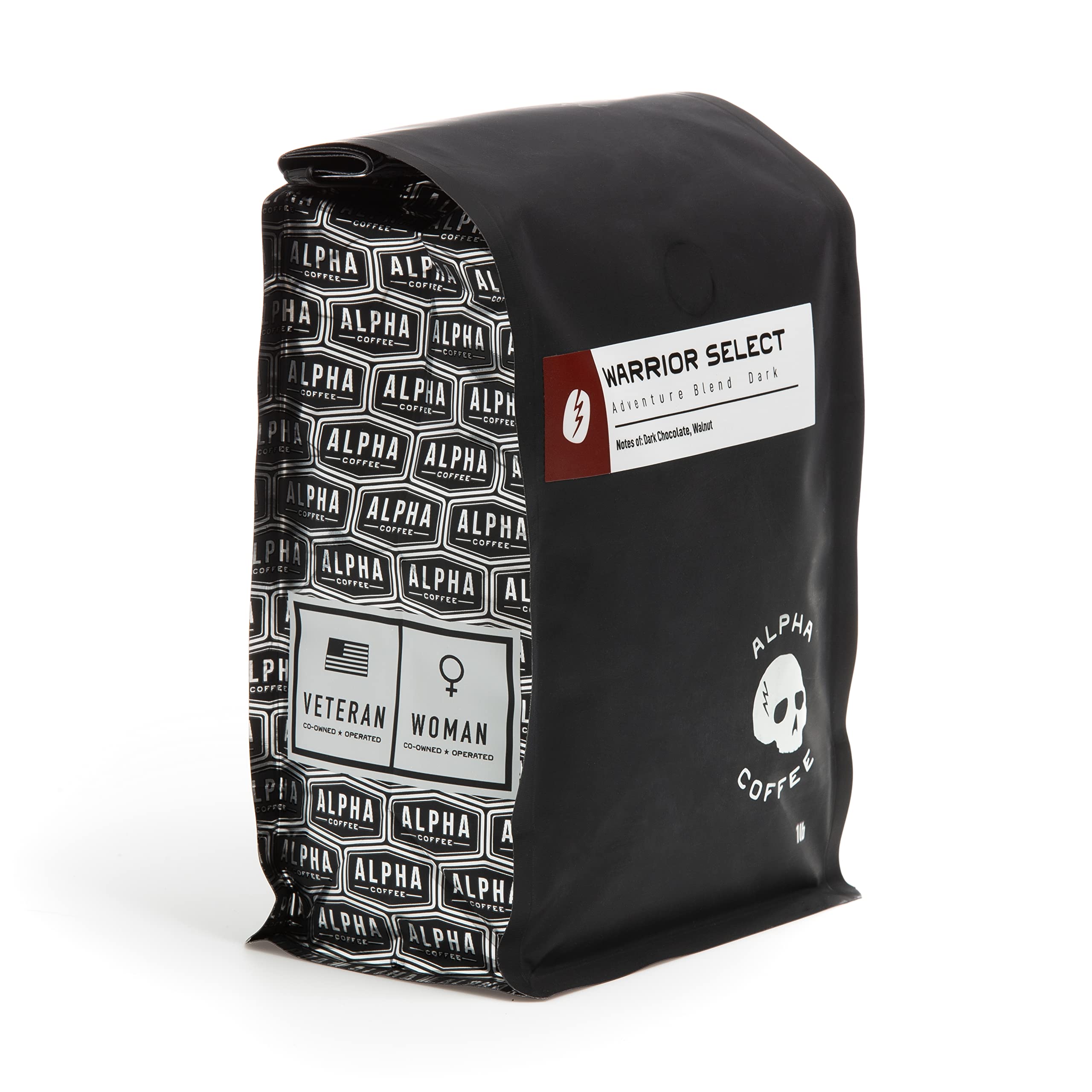 Alpha Coffee – Warrior Select - 16 oz Premium Gourmet Medium-Dark Roast Coffee | Veteran Owned Small Batch Arabica Beans | Perfect for Home Brewing, Office & Camping Use
