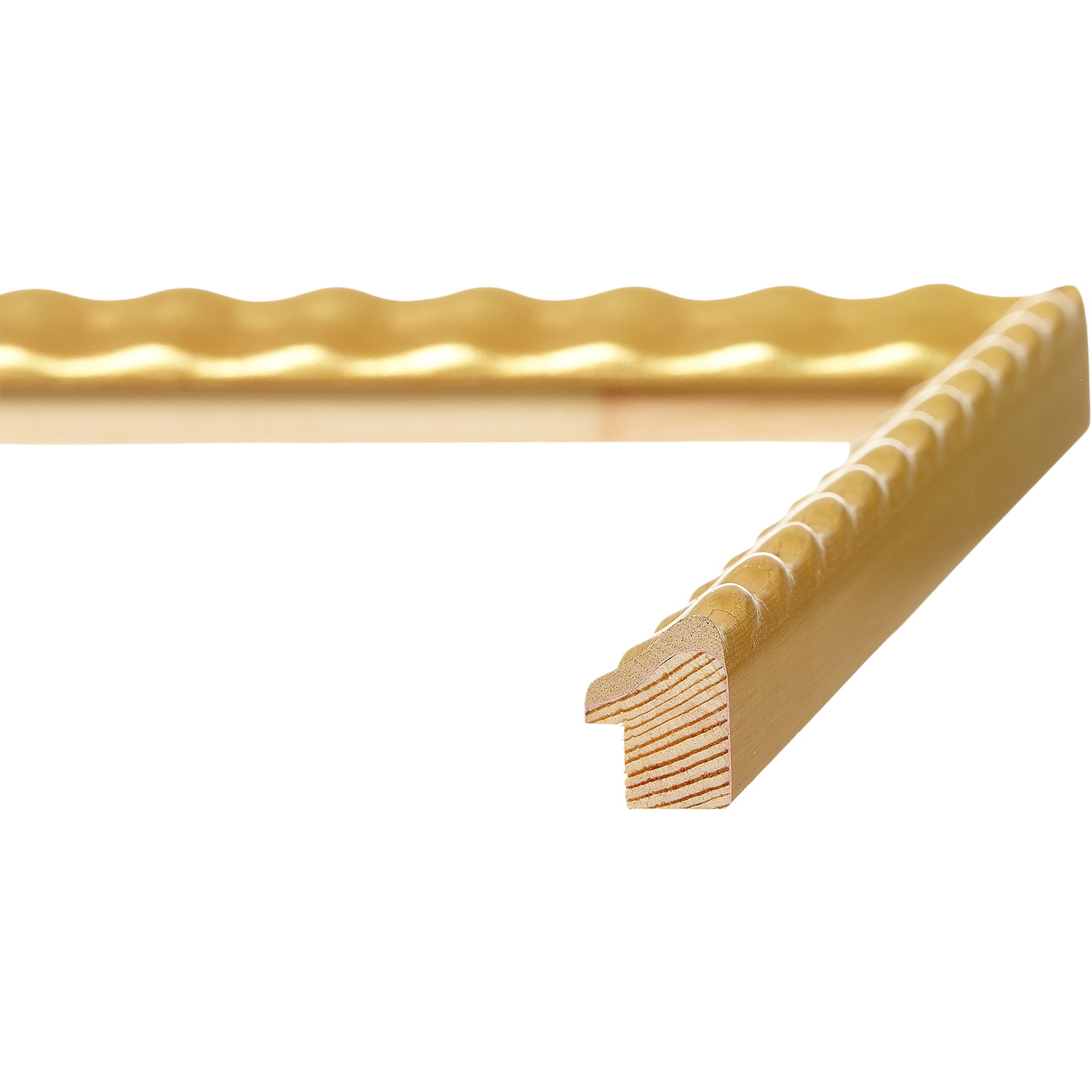 Gold Leaf Waves Narrow Width Table Top Frame - Elegant Home Decor for Dining Tables, Desks & Shelves - Perfect for Displaying Photos, Art & Keepsakes
