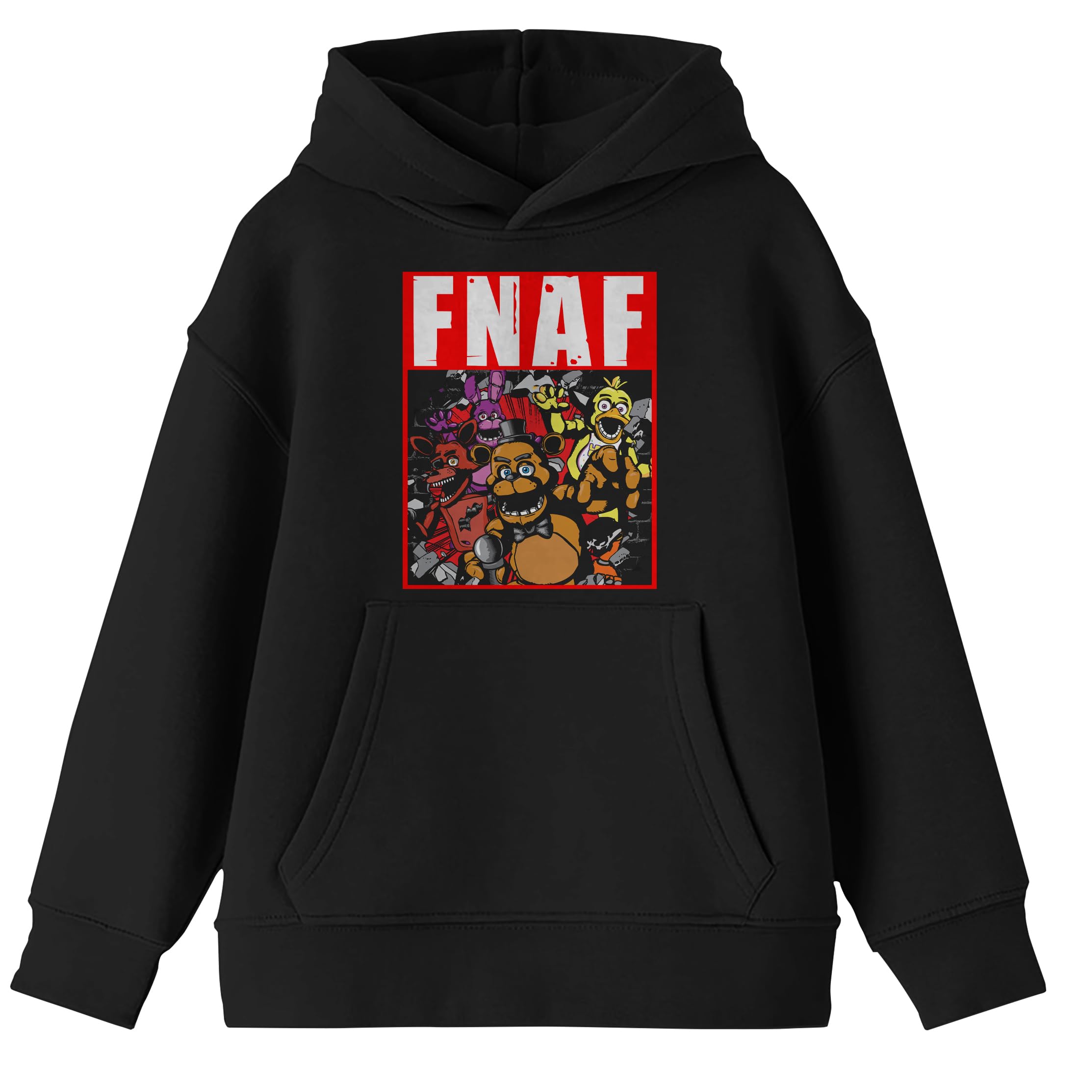 **Boys Five Nights at Freddy's Video Game Black Hoodie - Cool Gaming Hoodie for Kids & Teens - Perfect for Halloween, Cosplay & Casual Wear**