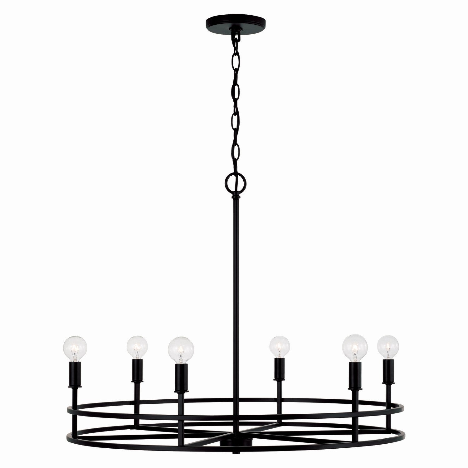 Capital Lighting Six Light Chandelier - Elegant Dining Room Ceiling Fixture for Home Decor | Perfect for Living Room, Bedroom & Entryway Lighting