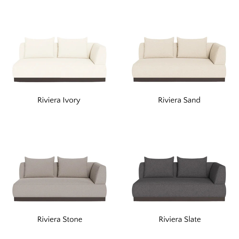 Amalfi 2-Seat Right Arm Outdoor Sectional Sofa - Patio Furniture for Backyard, Poolside & Garden Relaxation